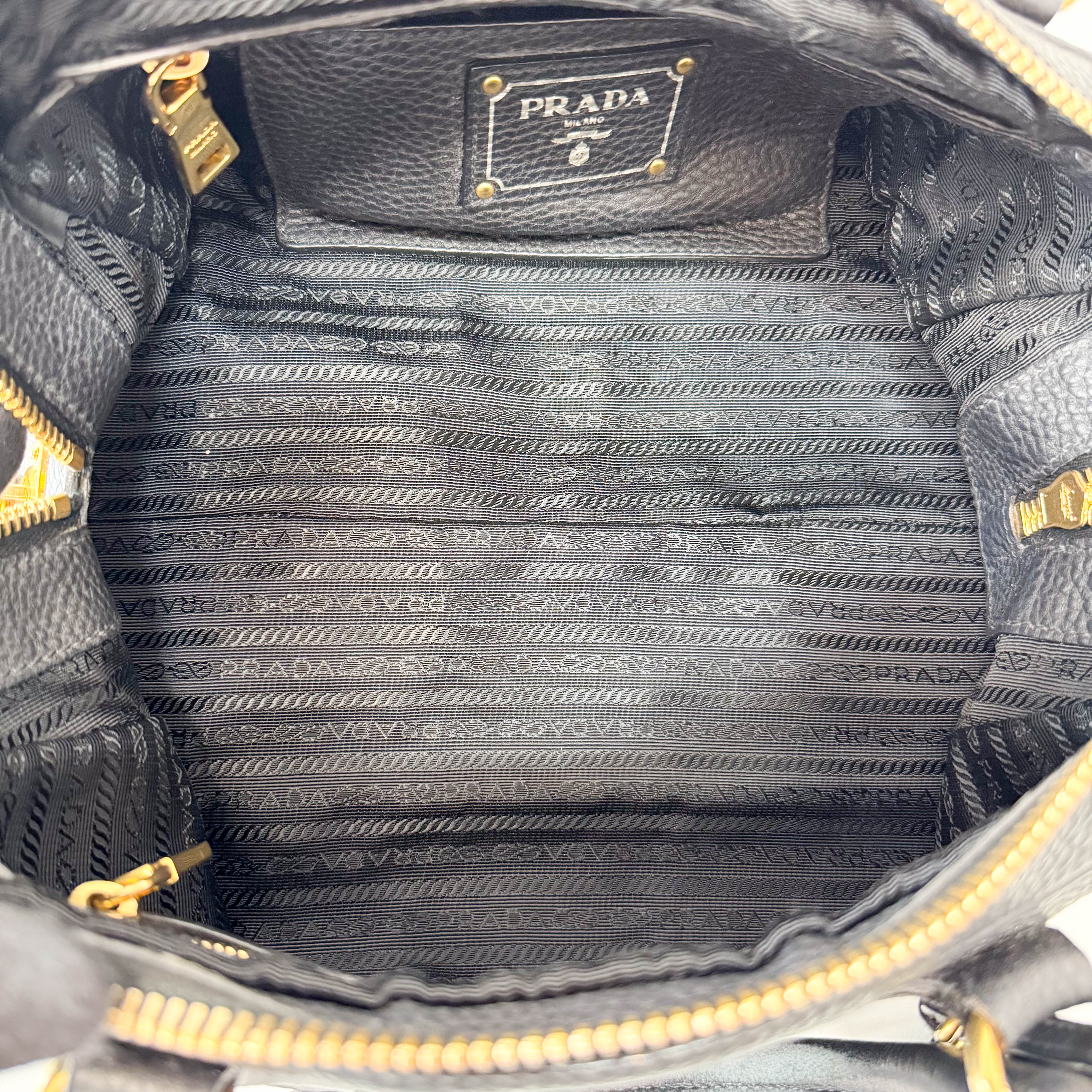 Black Leather Boston Bag