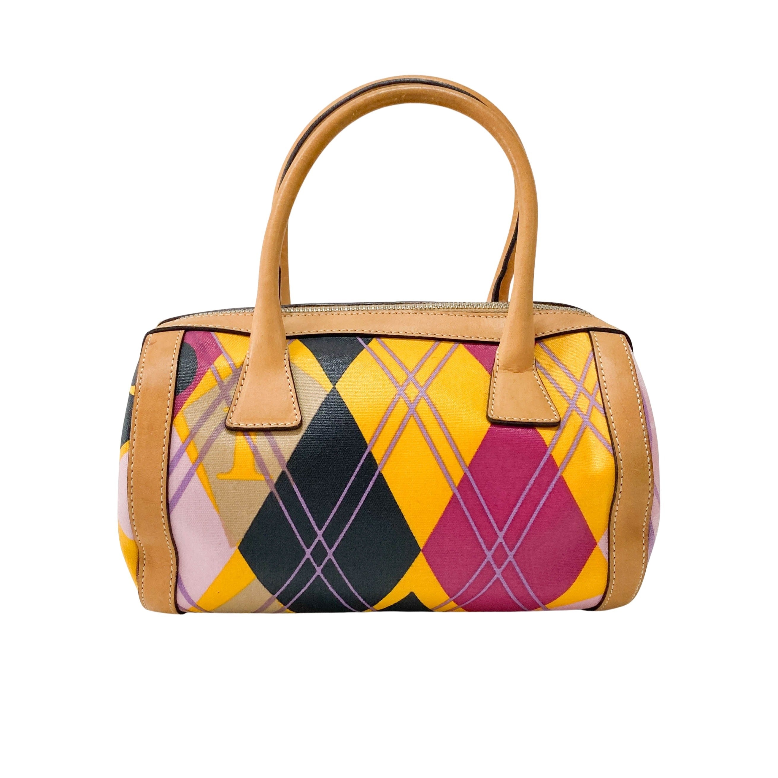 Boston Mini Multi-Colour Coated Canvas Handbag