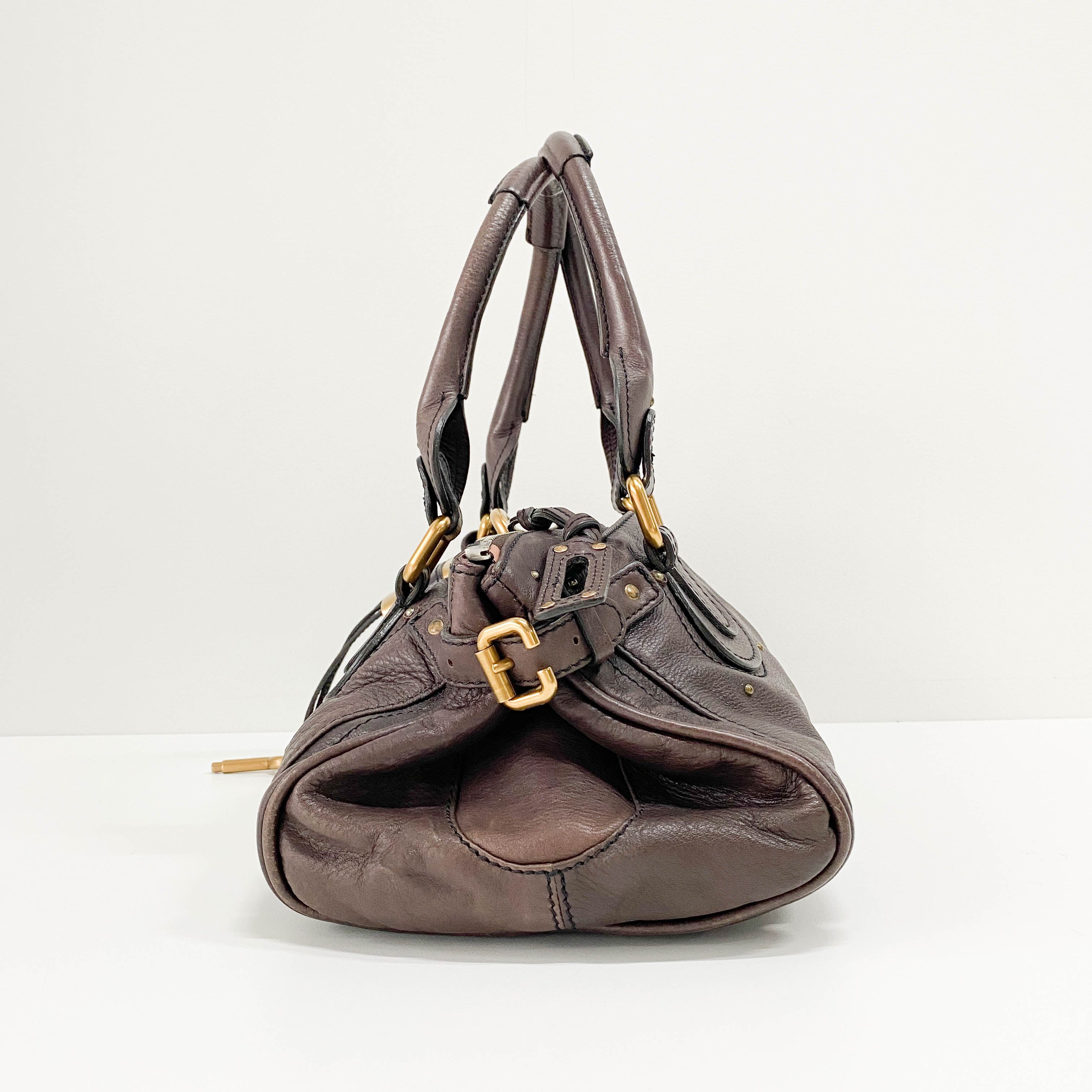 Paddington Brown Calfskin Shoulder Bag