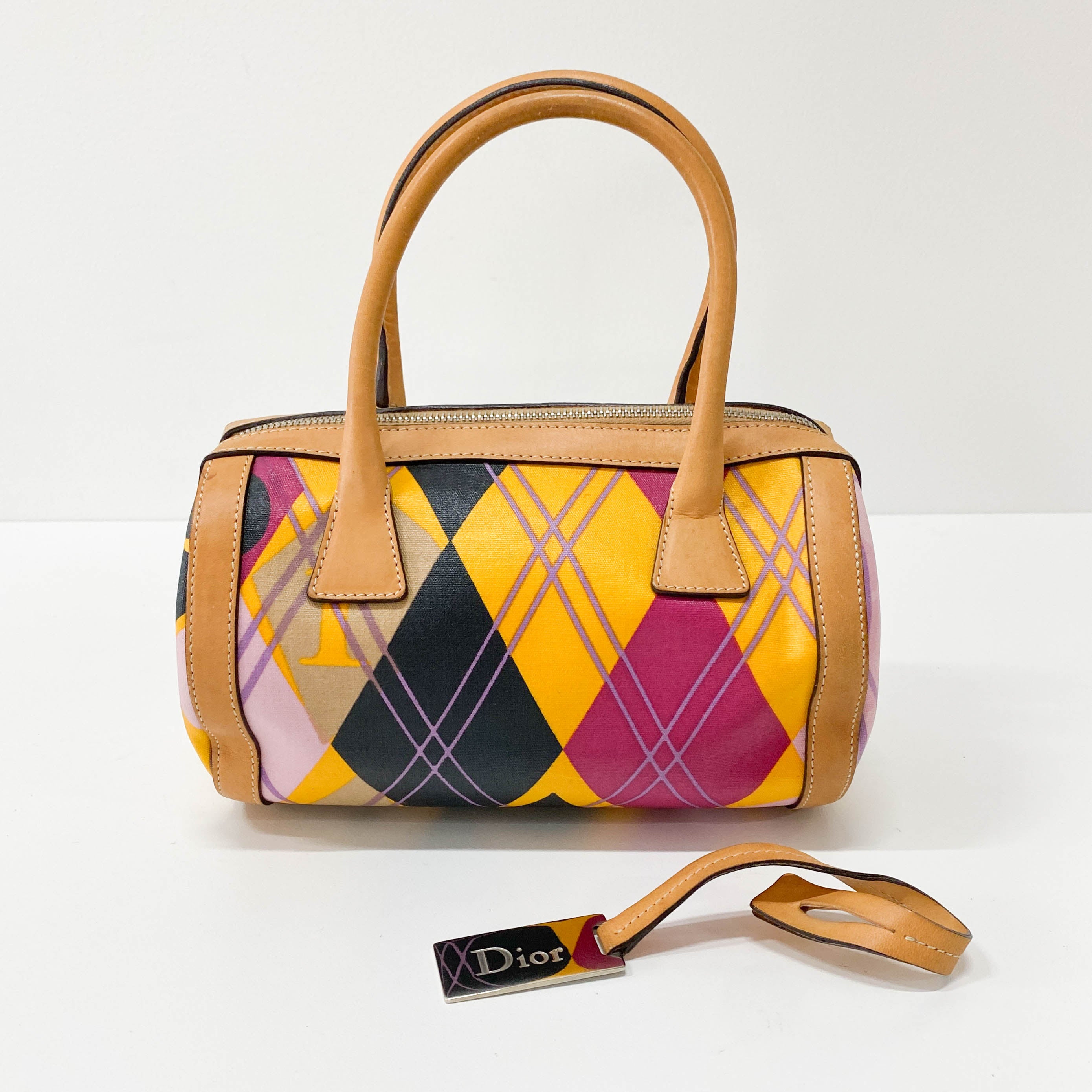 Boston Mini Multi-Colour Coated Canvas Handbag