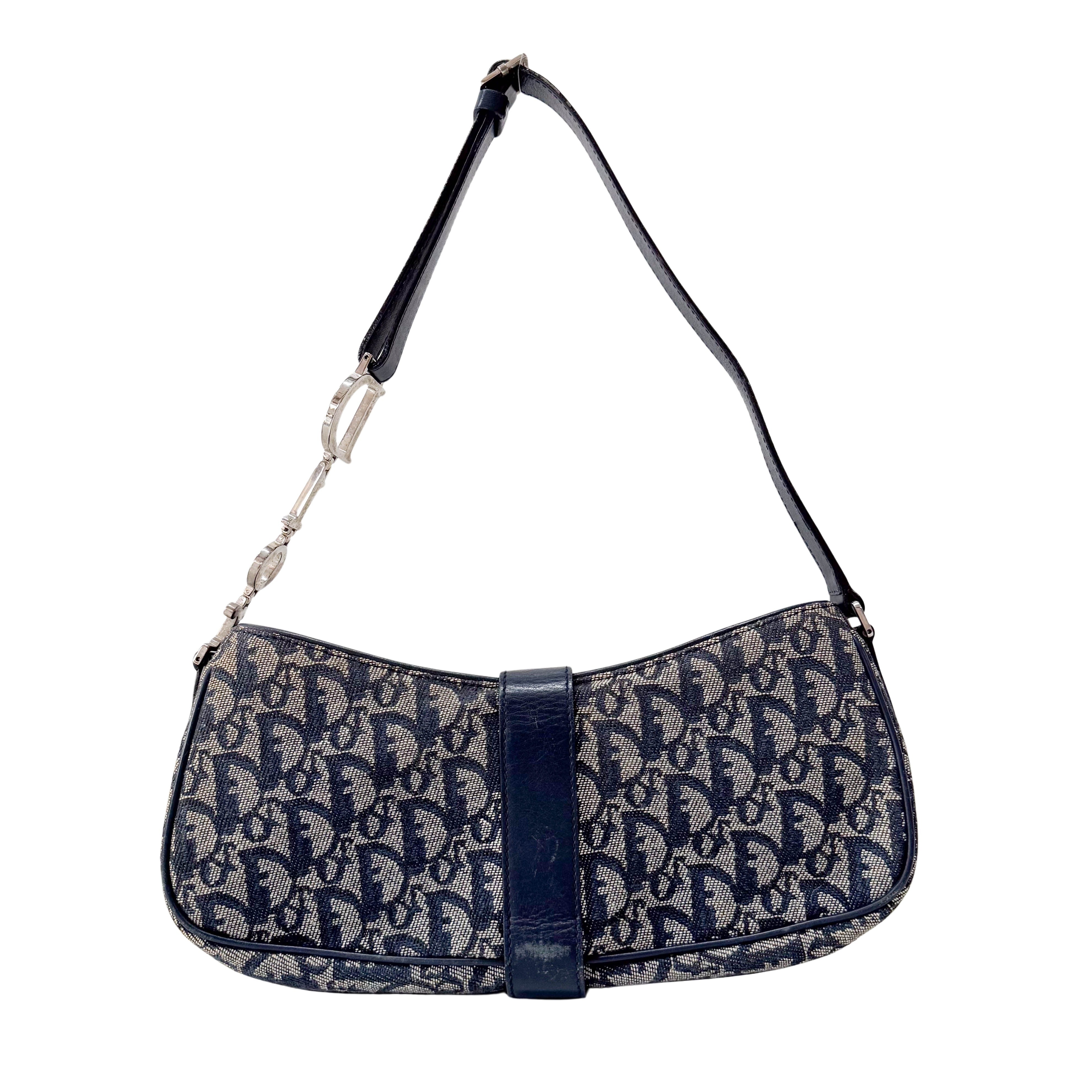 Trotter Navy Canvas Shoulder Bag