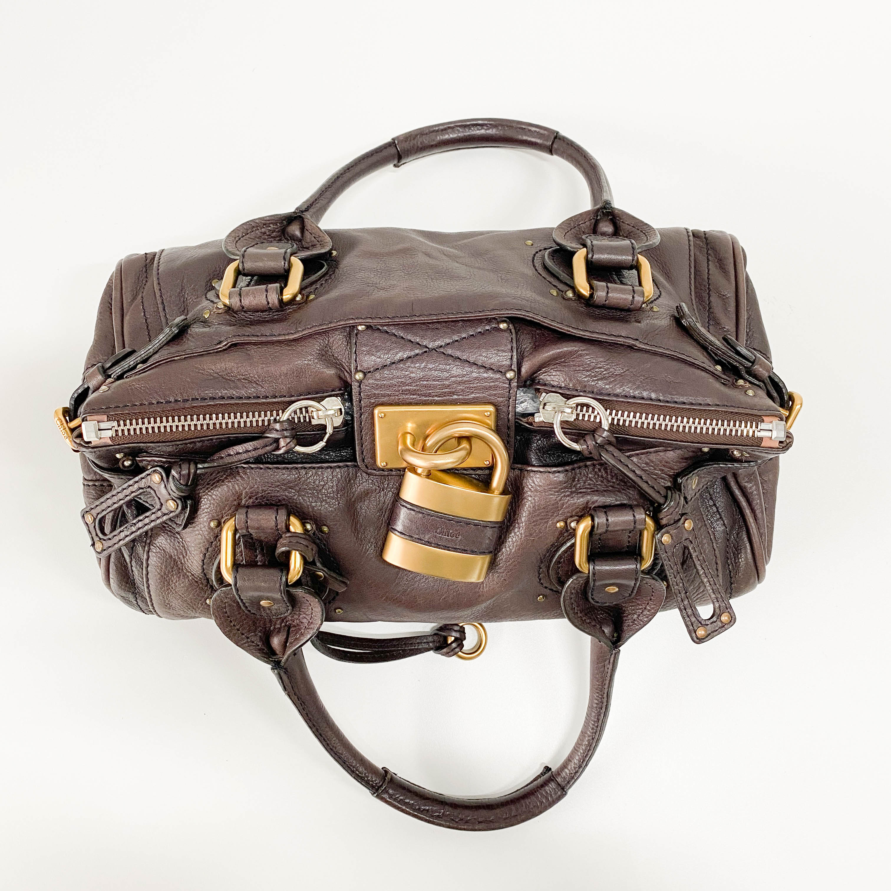 Paddington Brown Calfskin Shoulder Bag