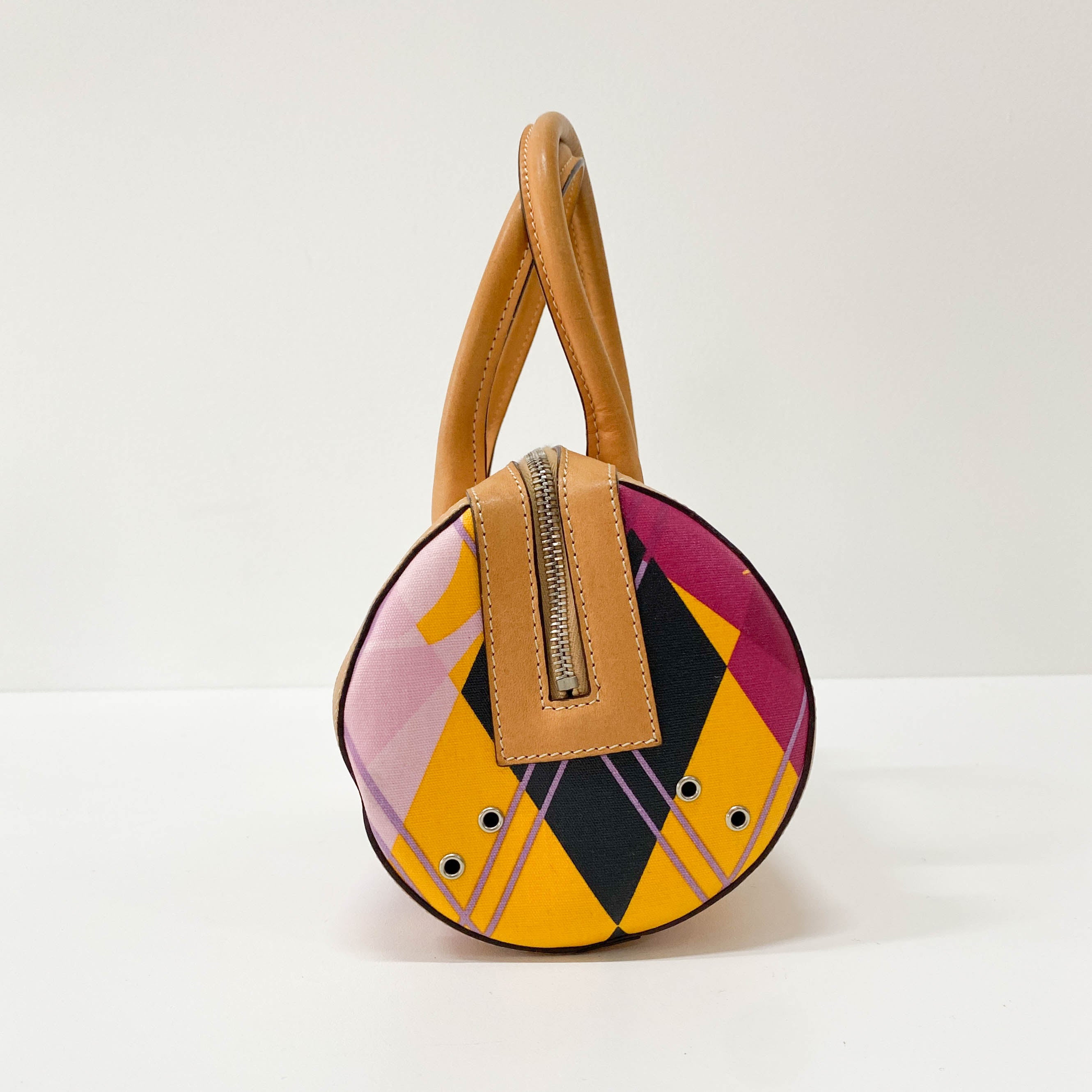 Boston Mini Multi-Colour Coated Canvas Handbag