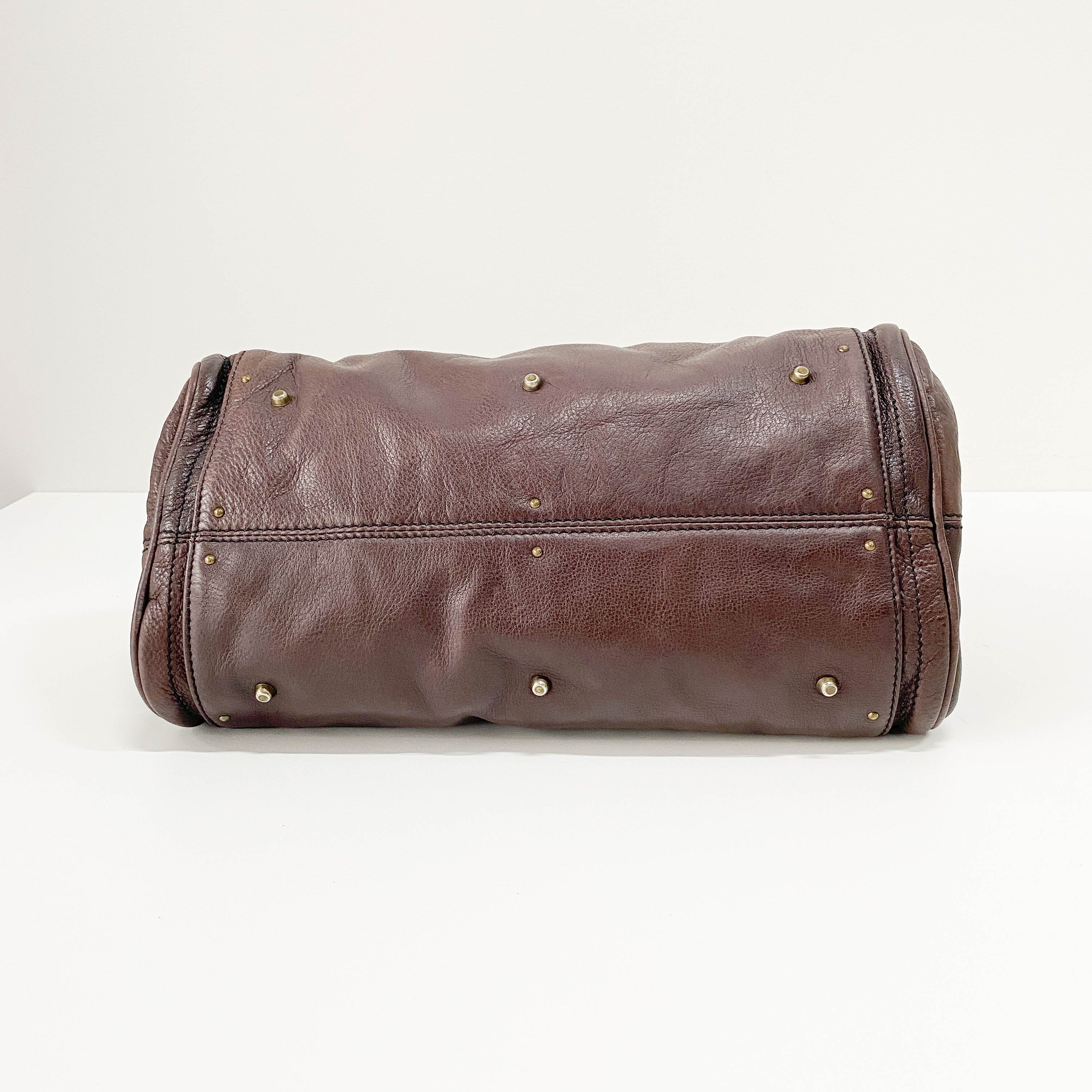 Paddington Brown Calfskin Shoulder Bag