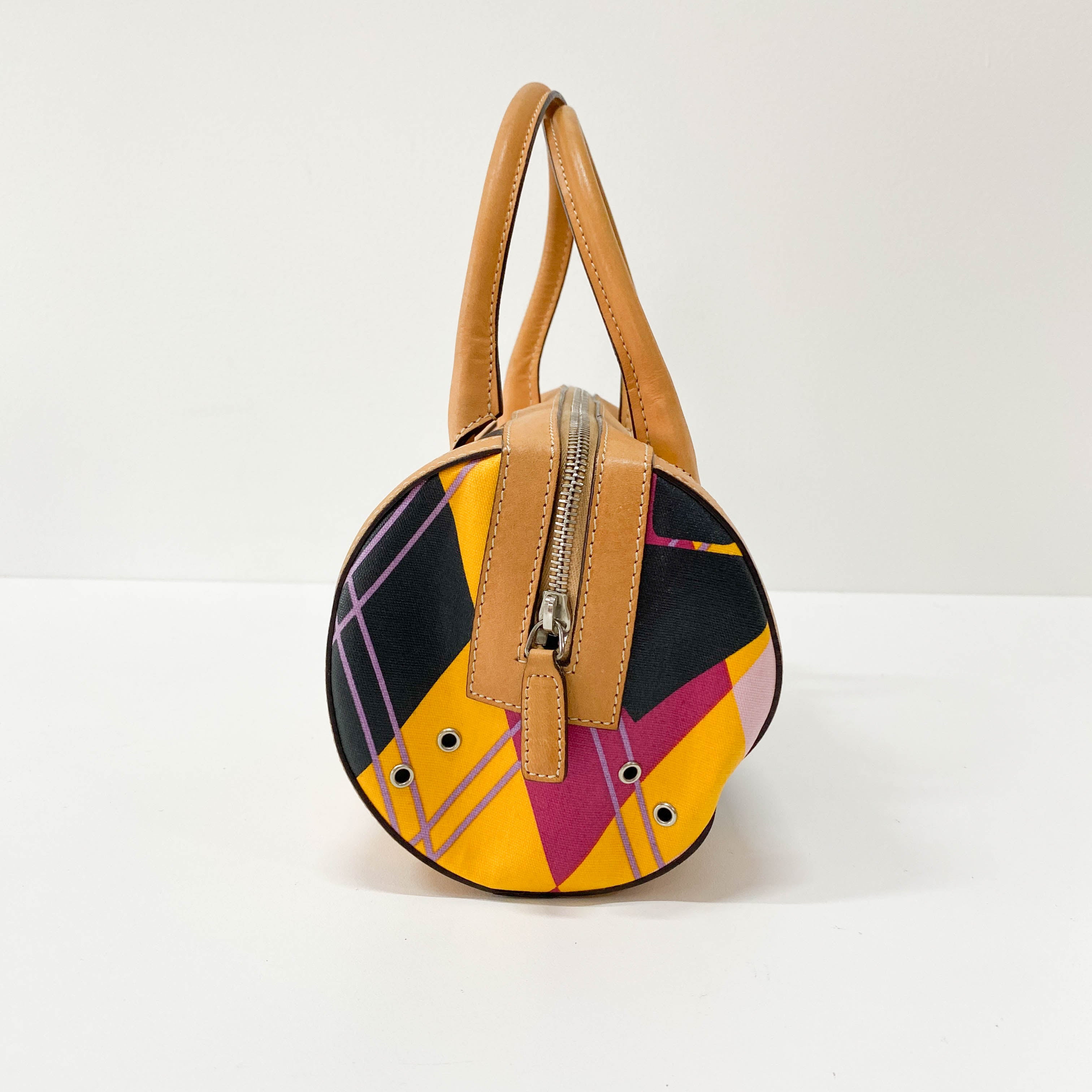 Boston Mini Multi-Colour Coated Canvas Handbag