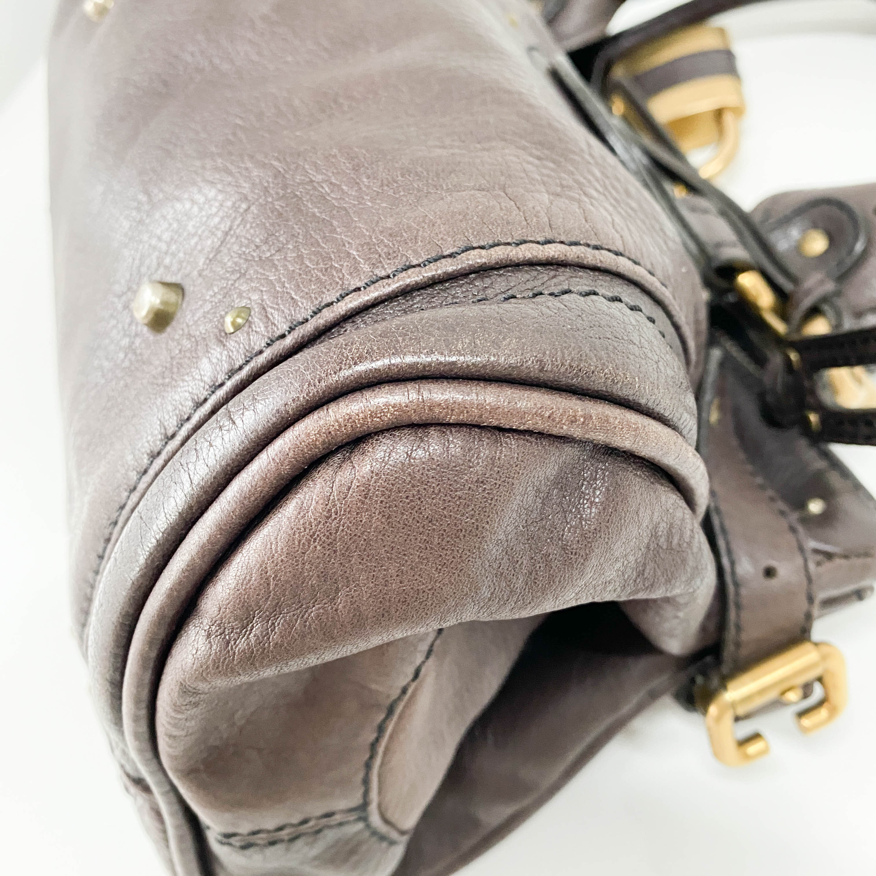 Paddington Brown Calfskin Shoulder Bag