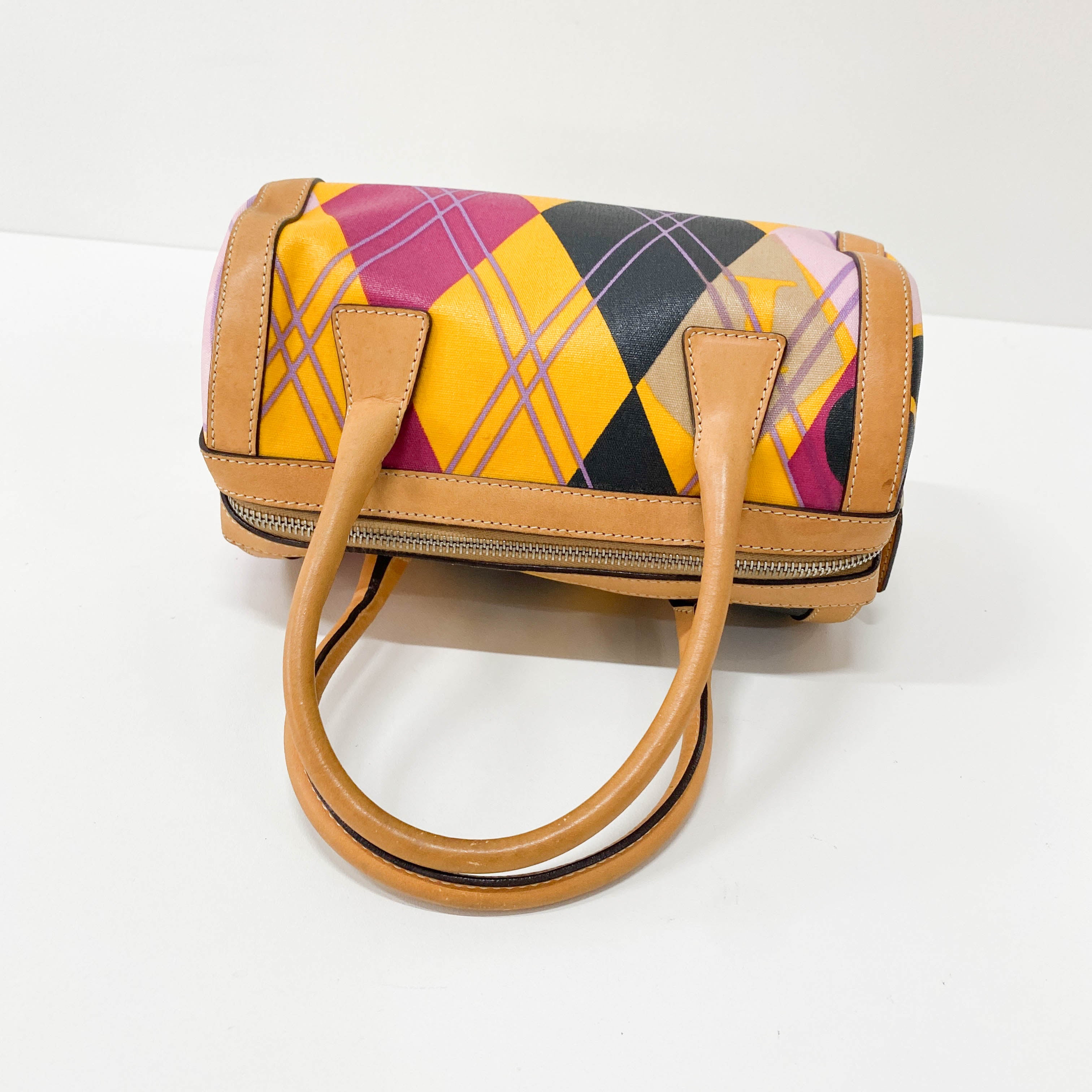 Boston Mini Multi-Colour Coated Canvas Handbag