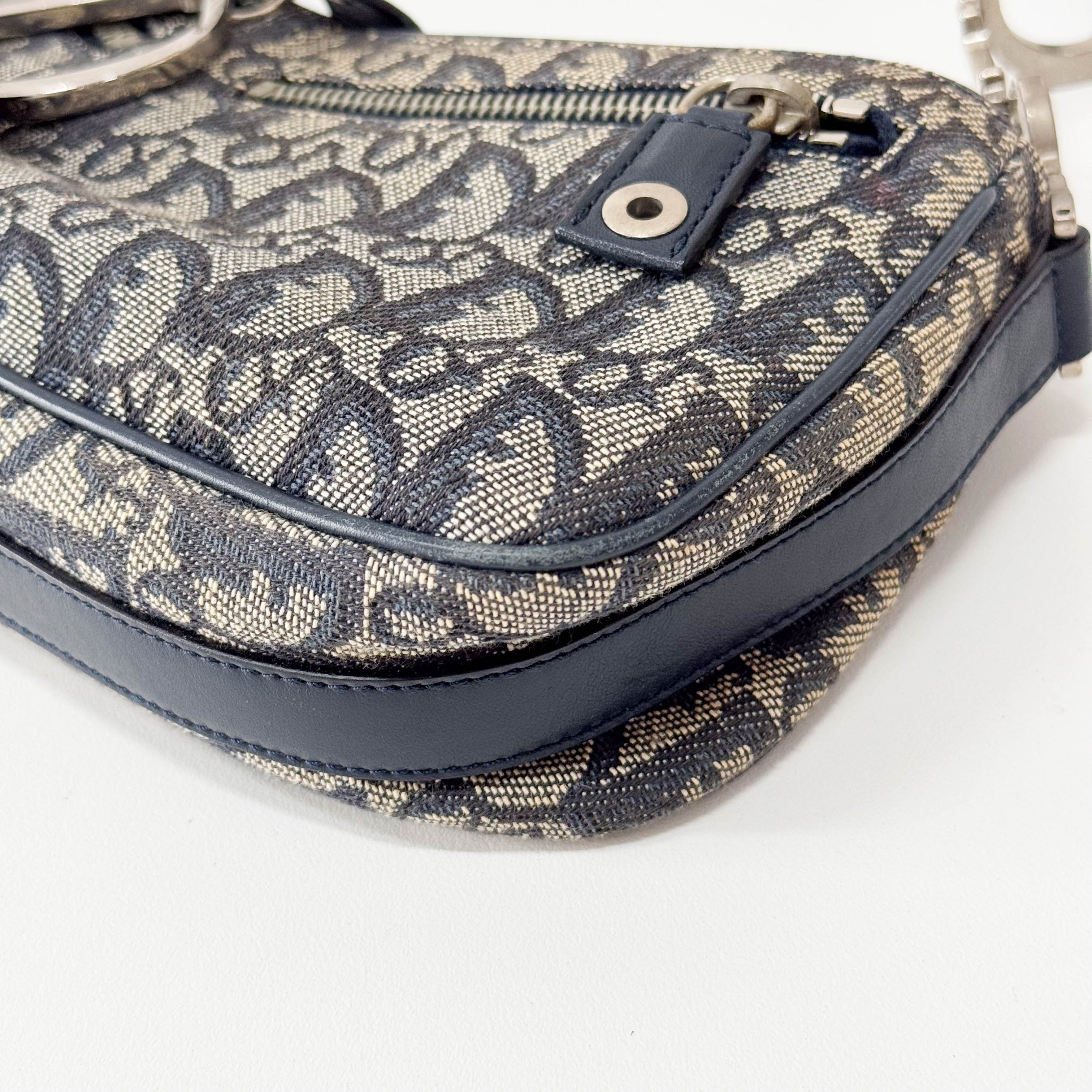 Trotter Navy Canvas Shoulder Bag