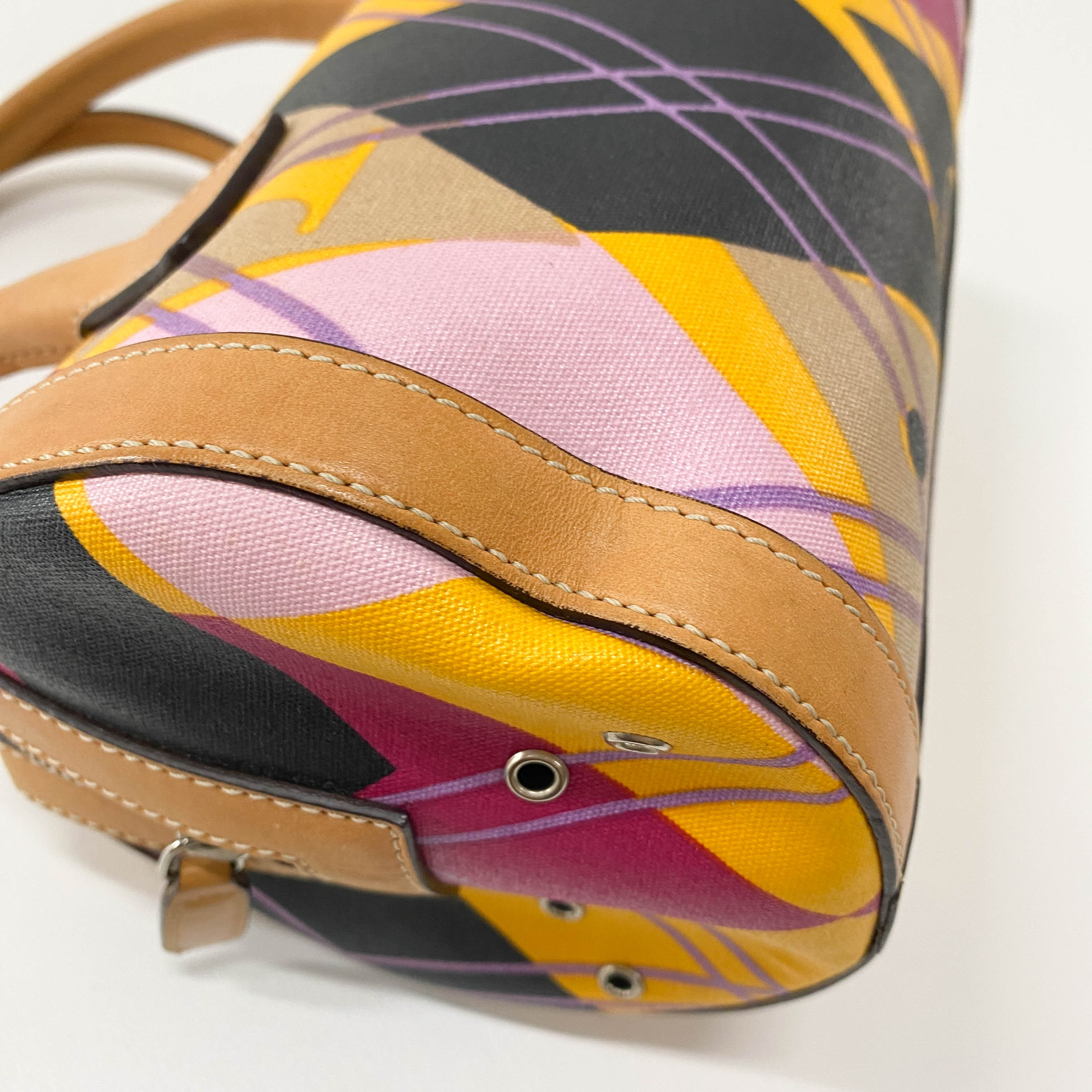 Boston Mini Multi-Colour Coated Canvas Handbag