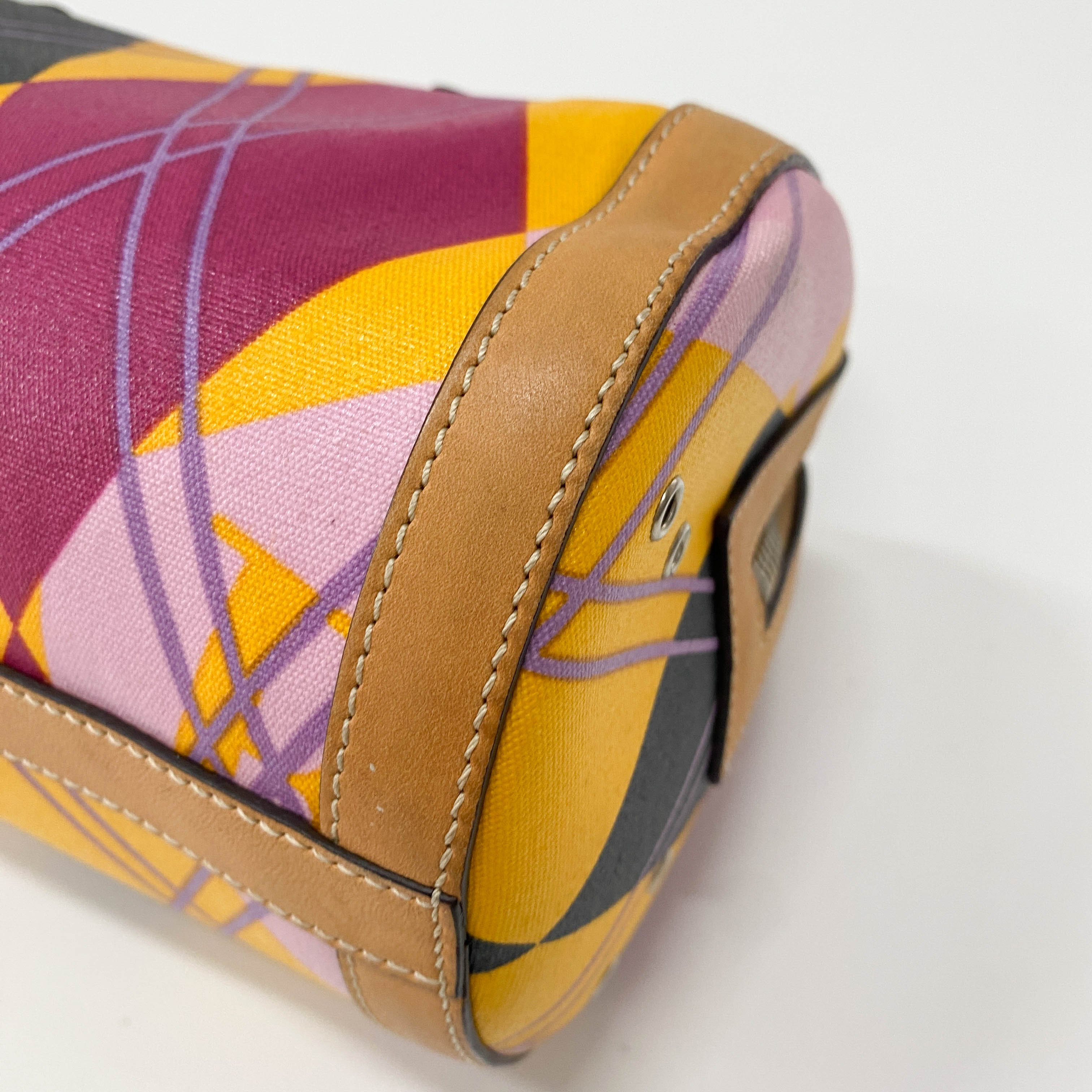 Boston Mini Multi-Colour Coated Canvas Handbag