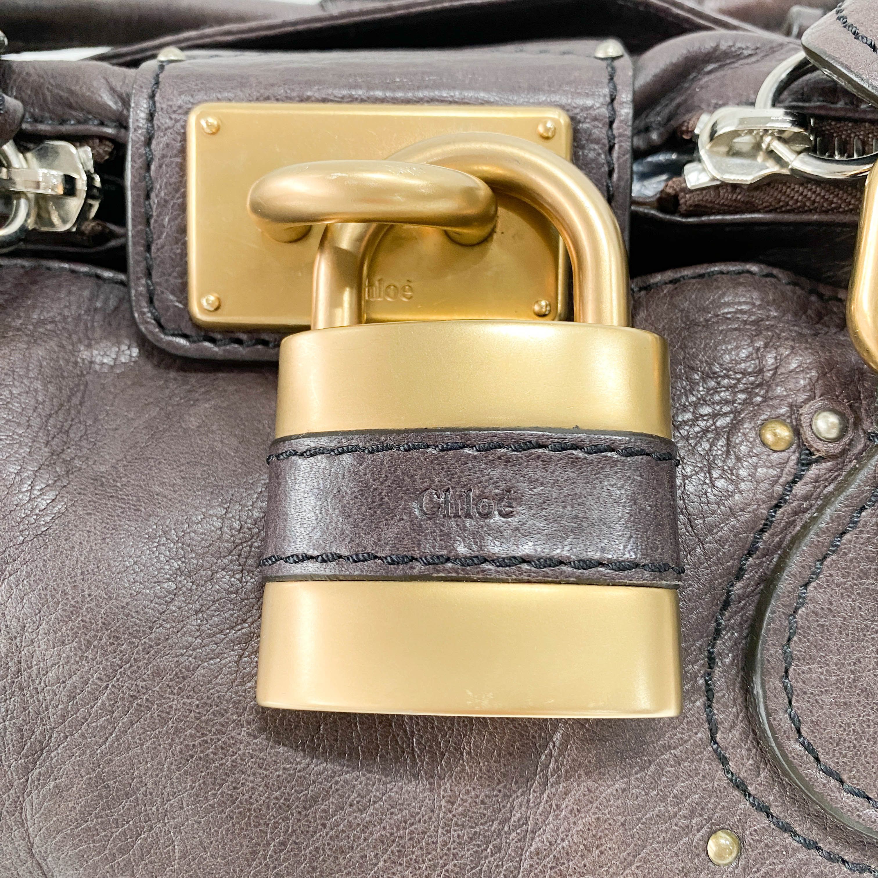 Paddington Brown Calfskin Shoulder Bag