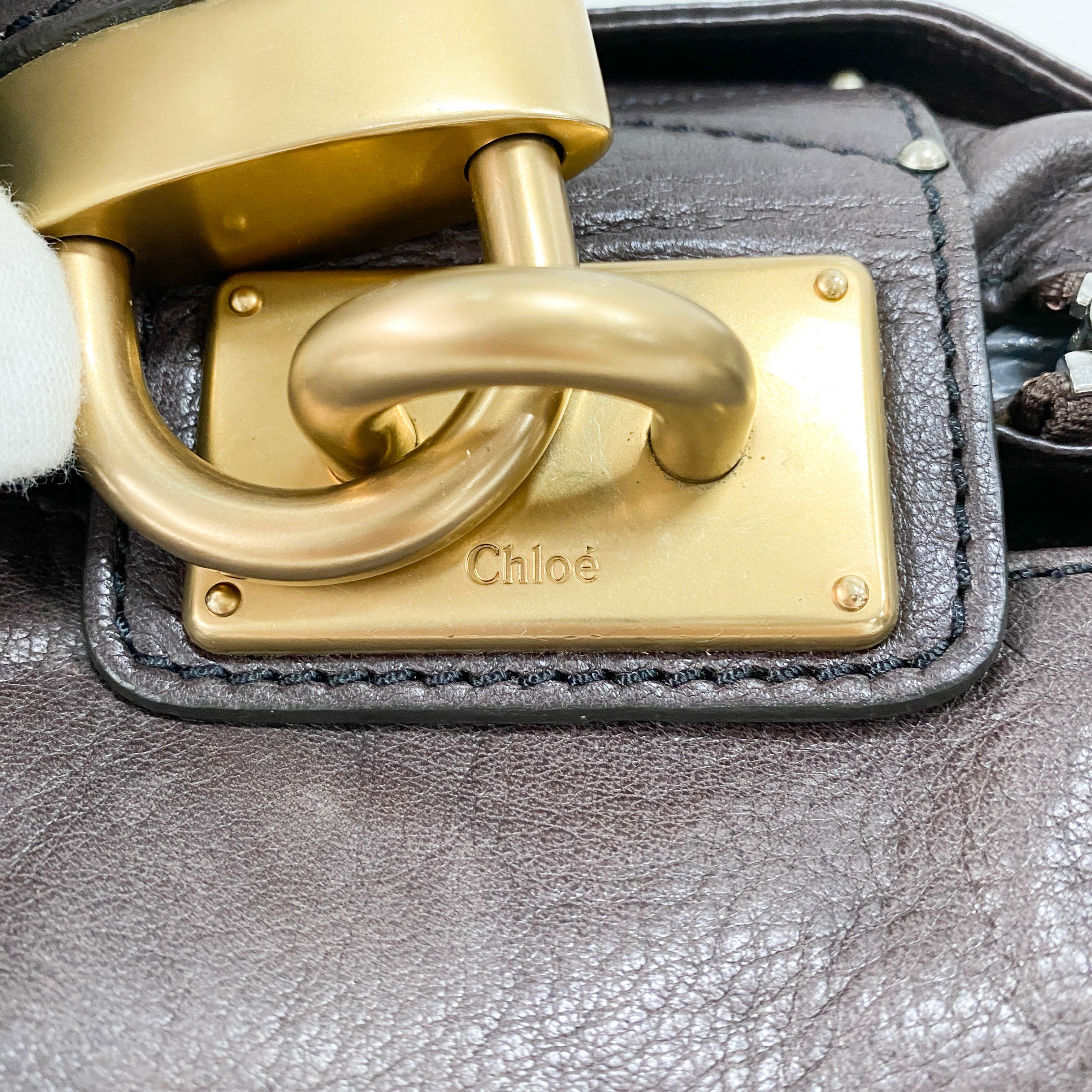 Paddington Brown Calfskin Shoulder Bag