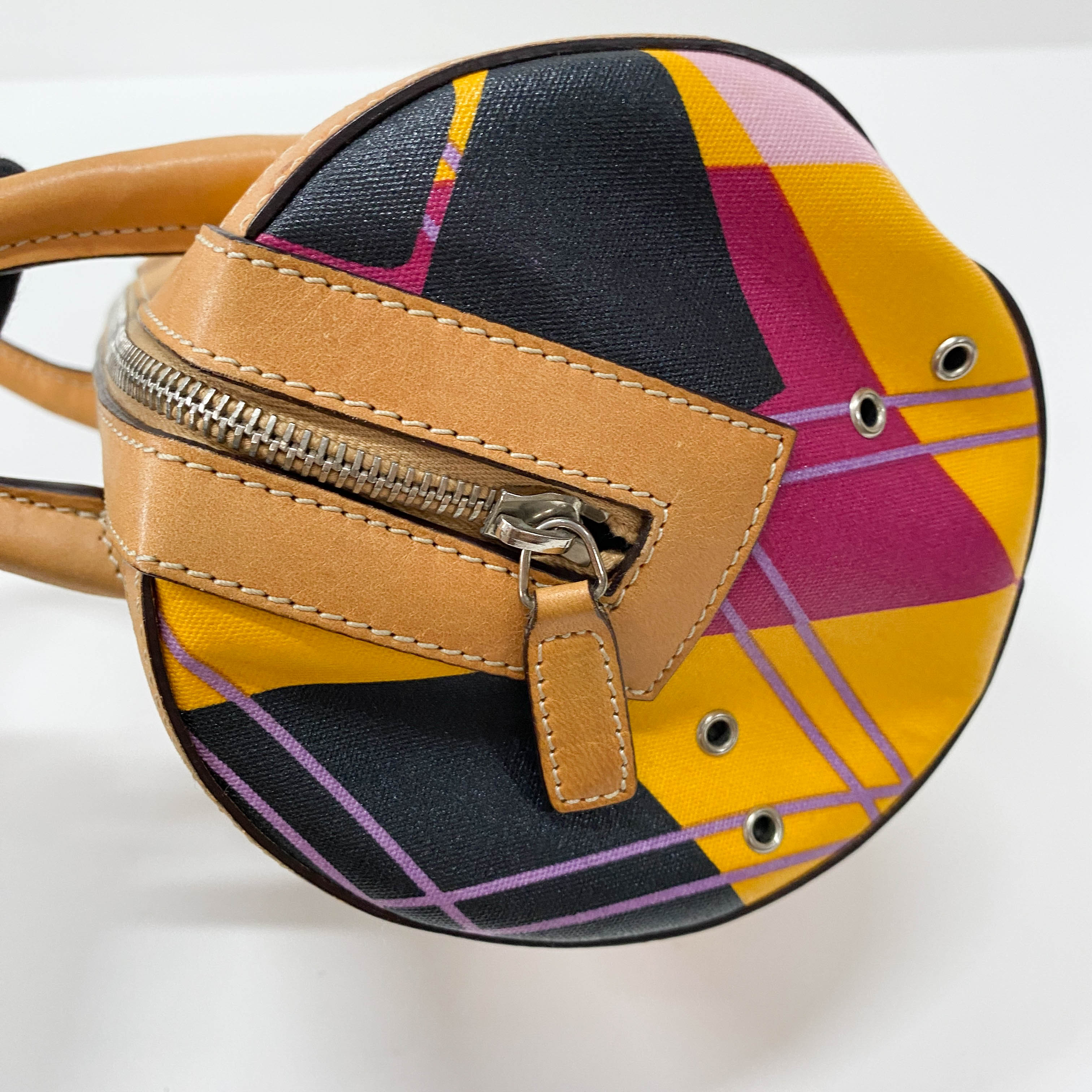 Boston Mini Multi-Colour Coated Canvas Handbag