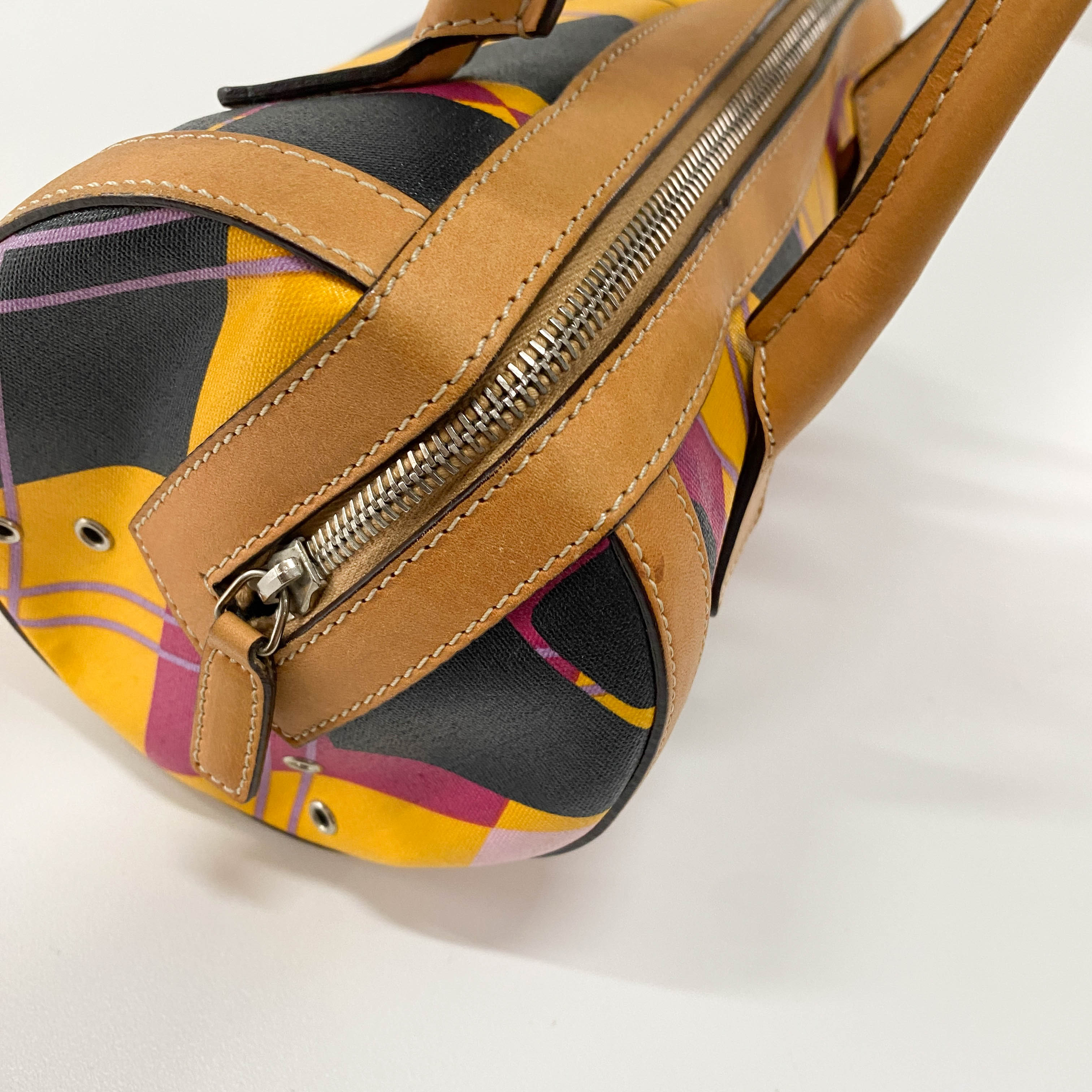 Boston Mini Multi-Colour Coated Canvas Handbag