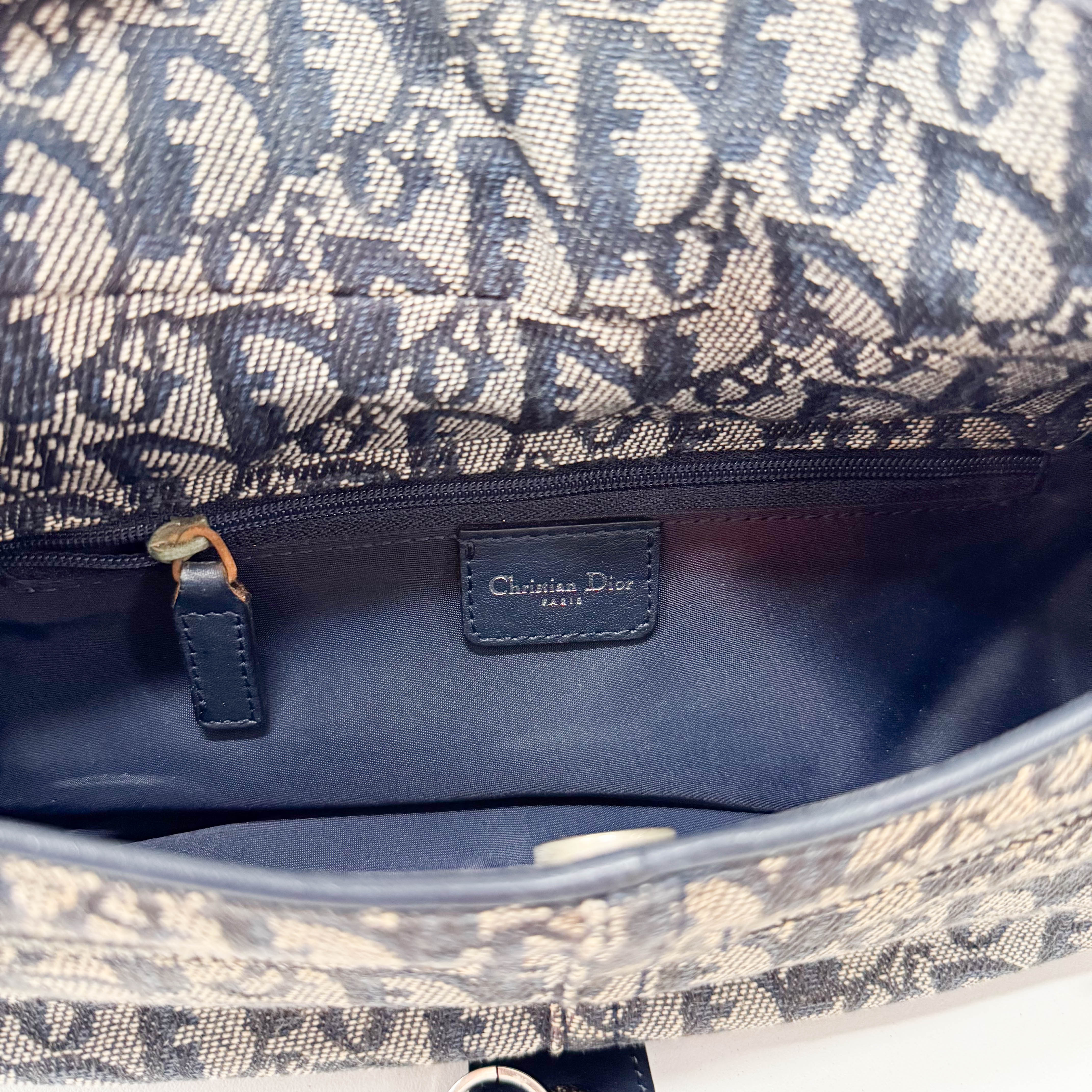 Trotter Navy Canvas Shoulder Bag