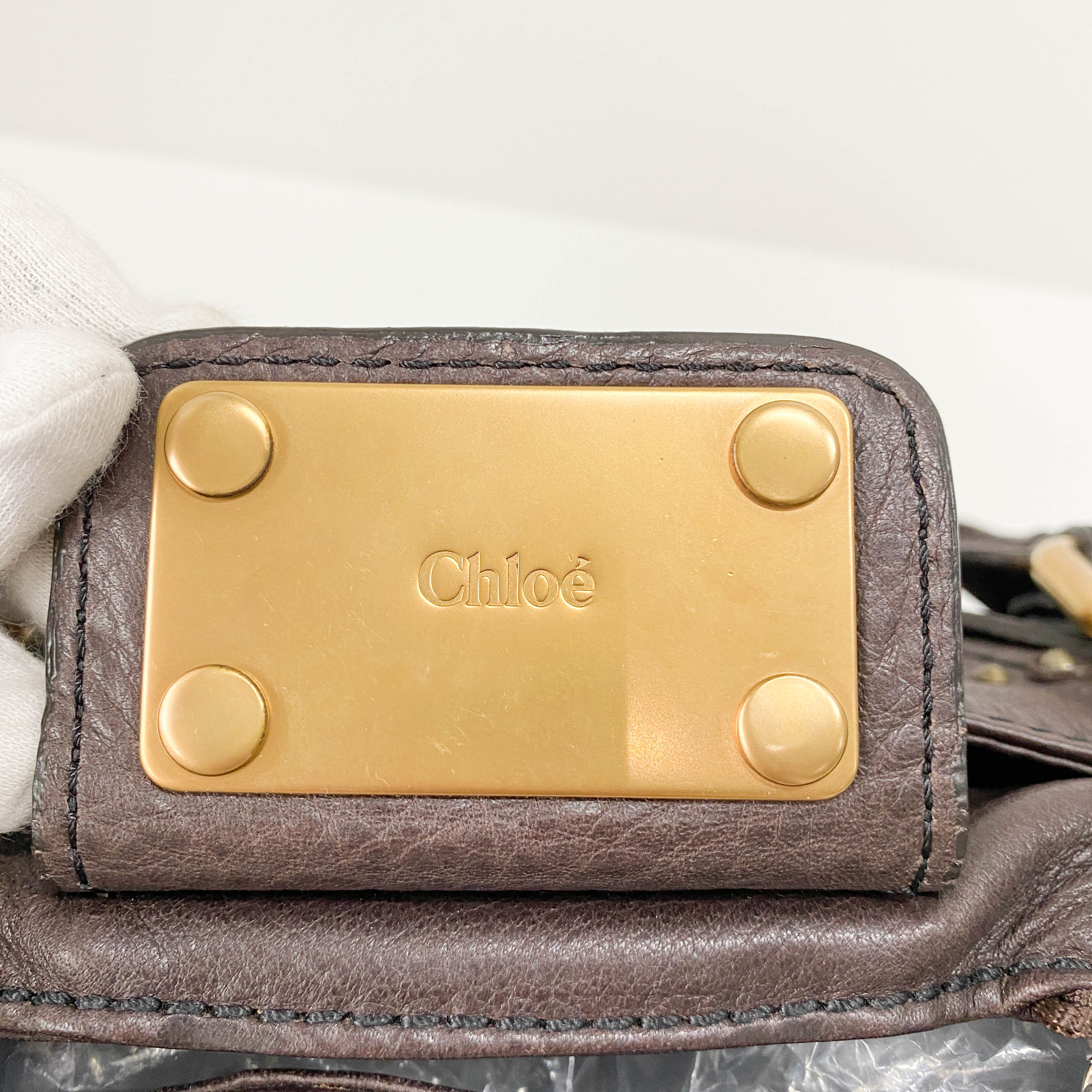 Paddington Brown Calfskin Shoulder Bag