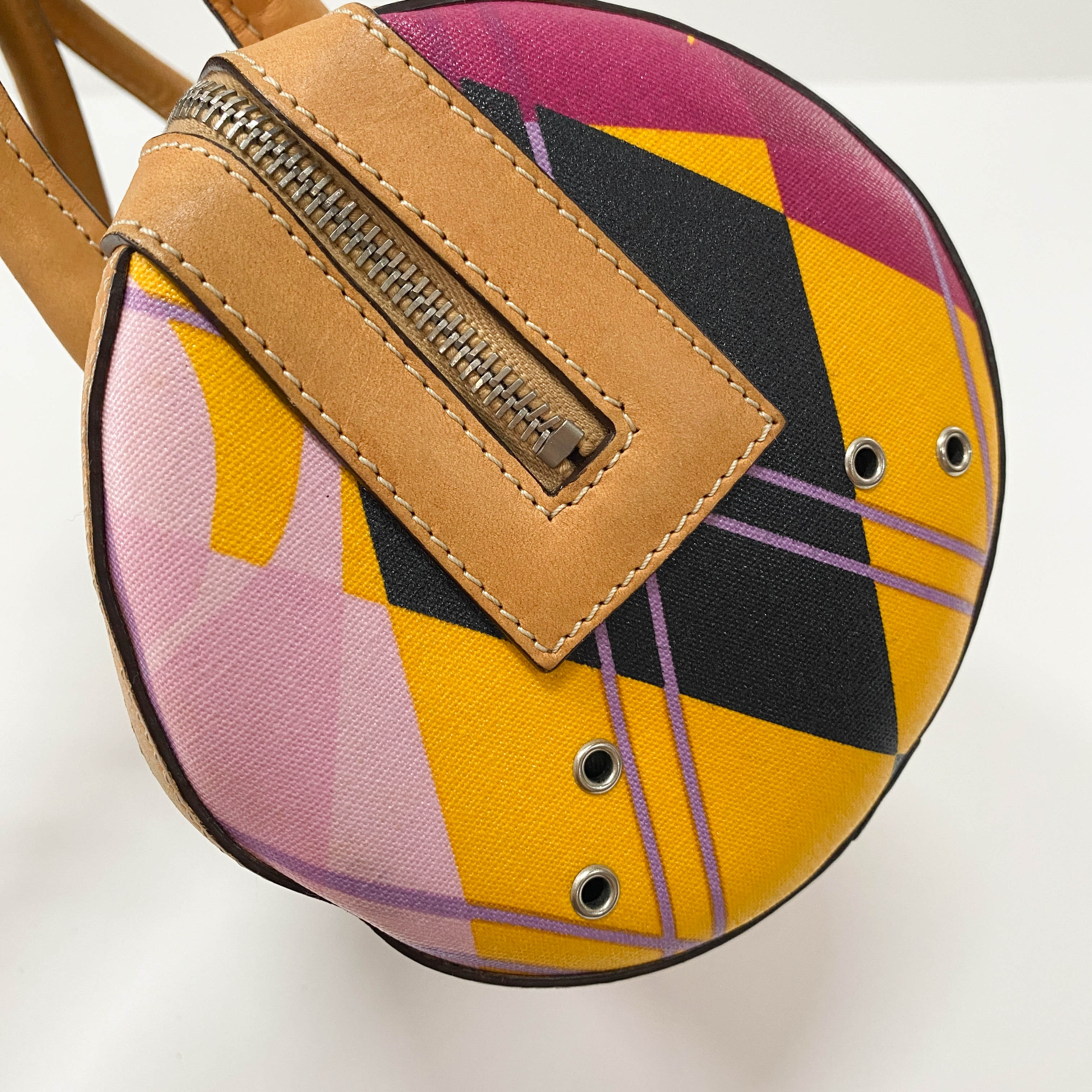 Boston Mini Multi-Colour Coated Canvas Handbag