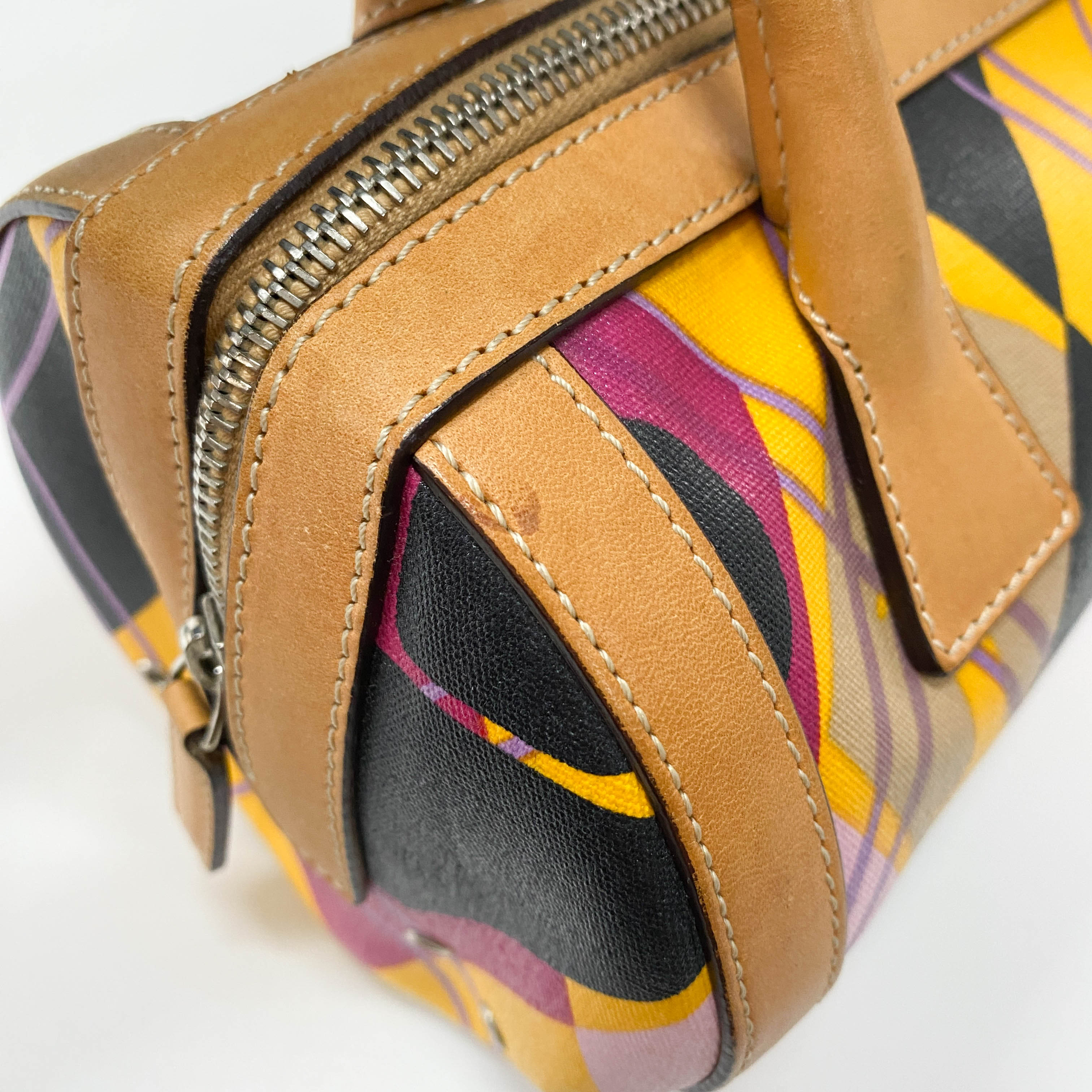 Boston Mini Multi-Colour Coated Canvas Handbag