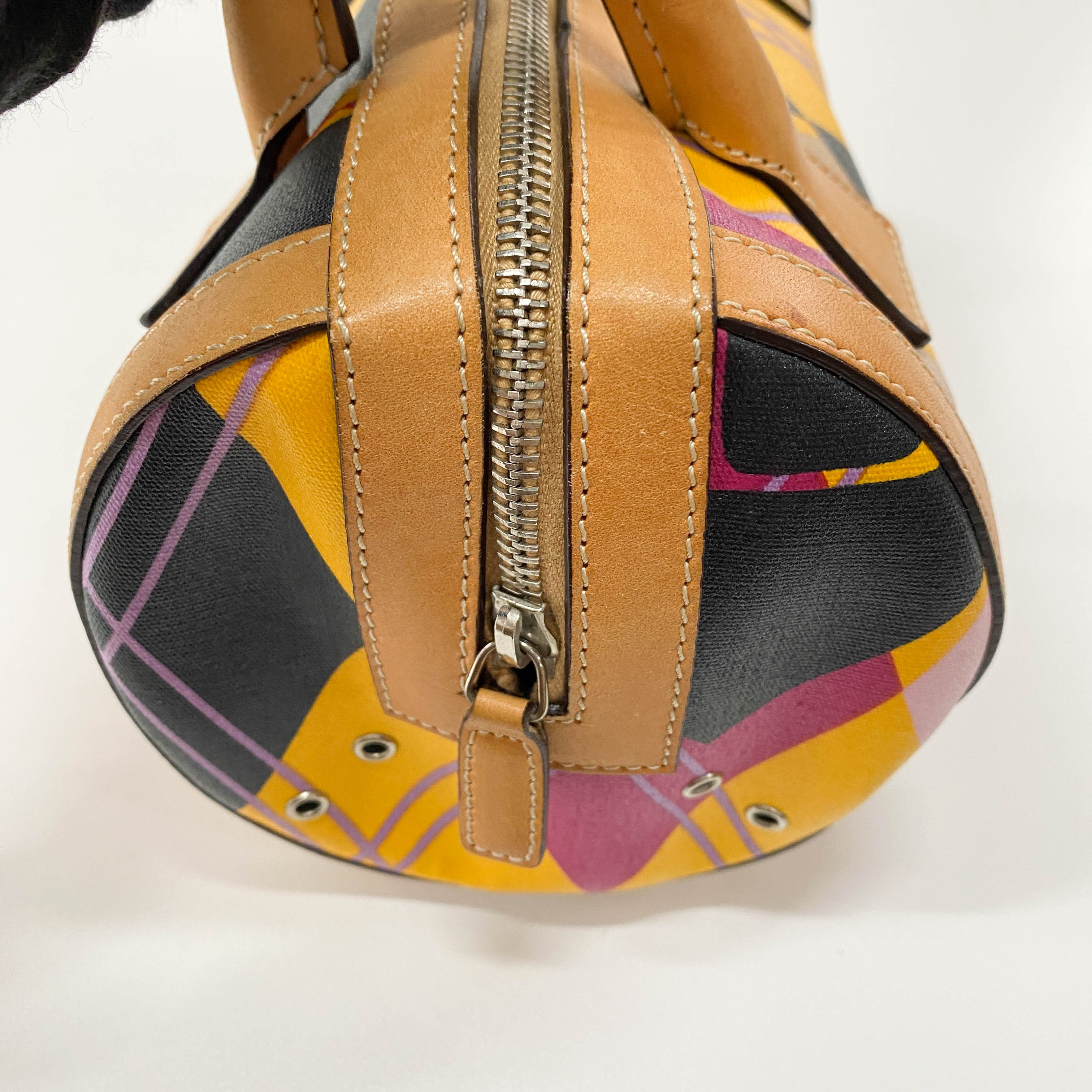 Boston Mini Multi-Colour Coated Canvas Handbag