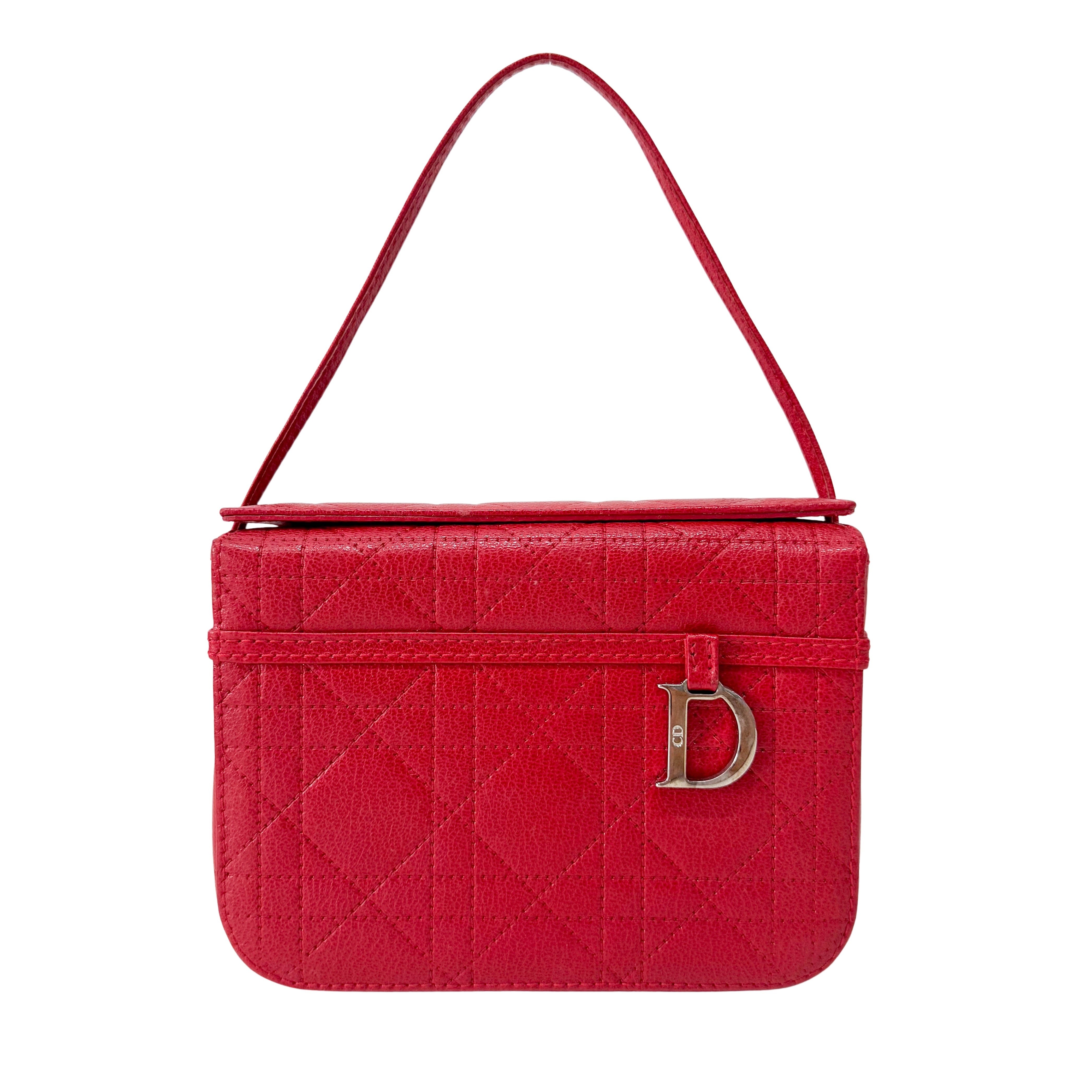 Vanity Mini Red Leather Handbag