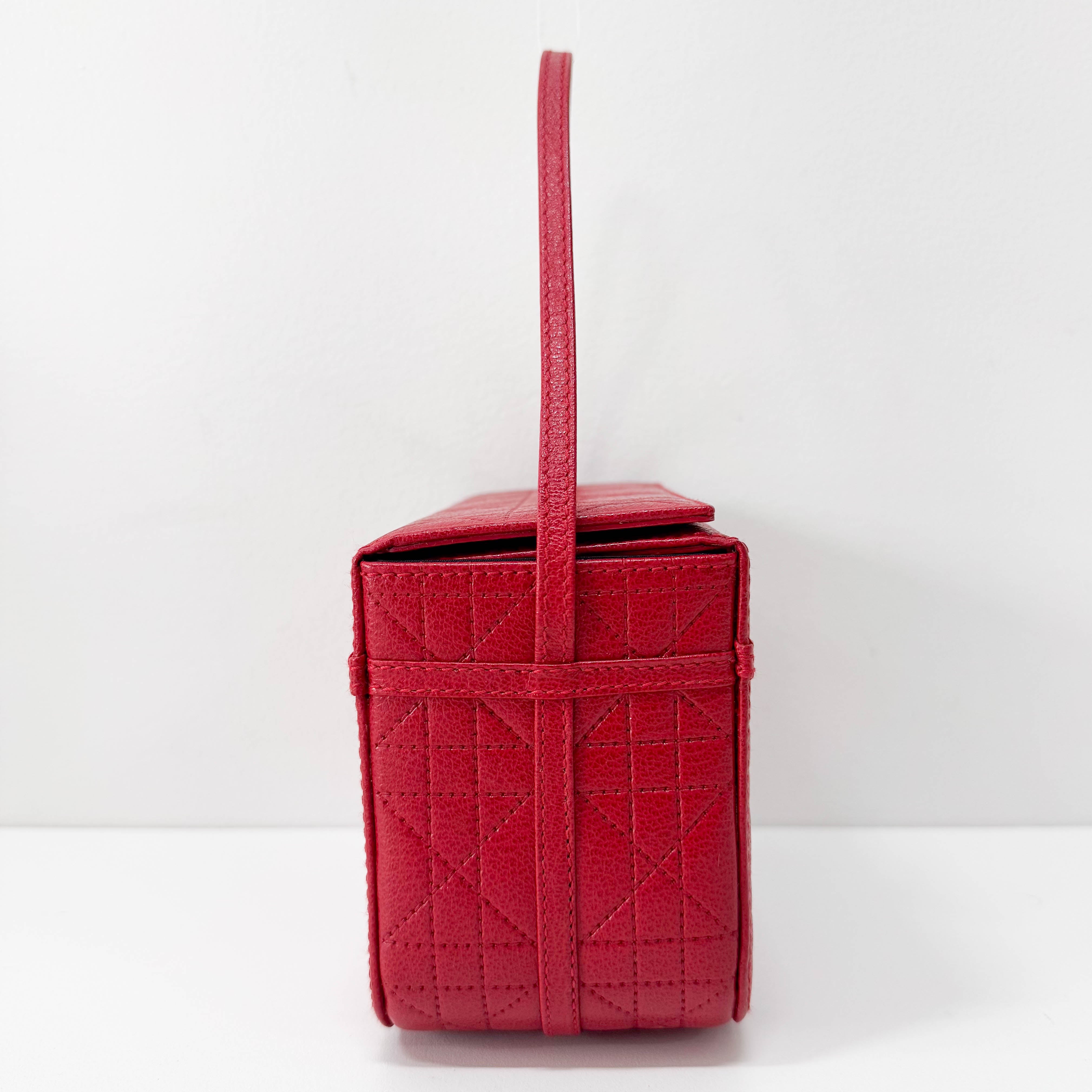 Vanity Mini Red Leather Handbag