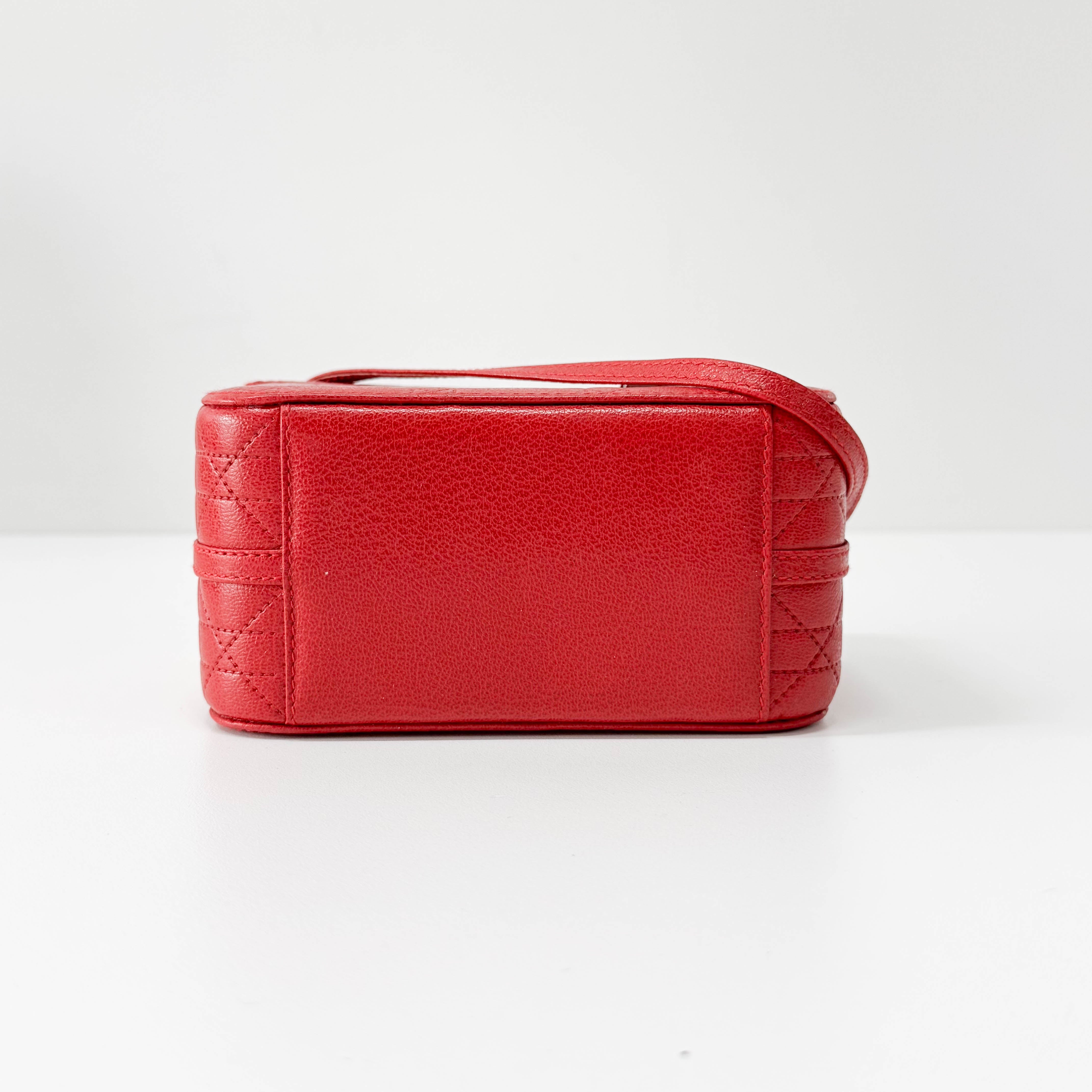 Vanity Mini Red Leather Handbag