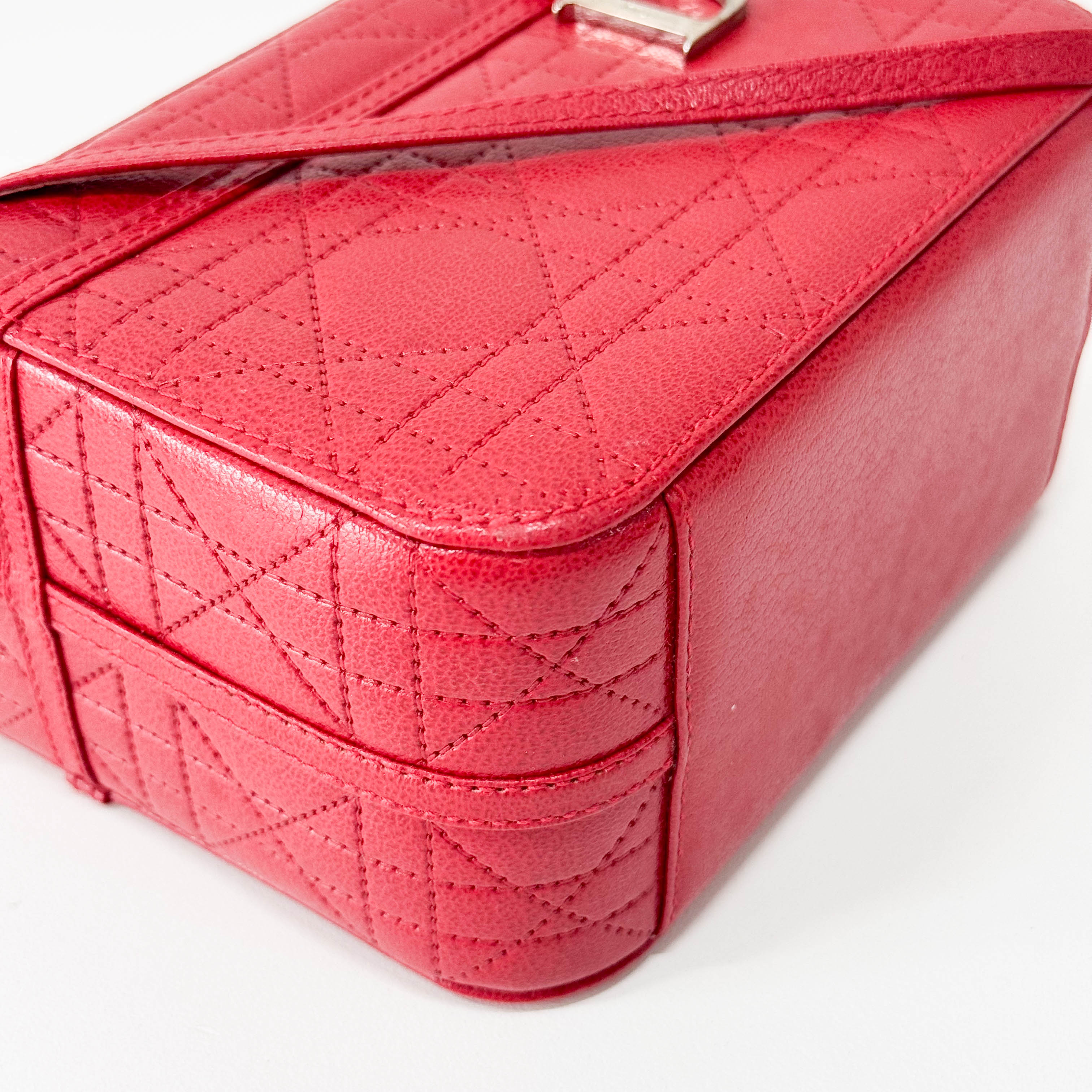 Vanity Mini Red Leather Handbag