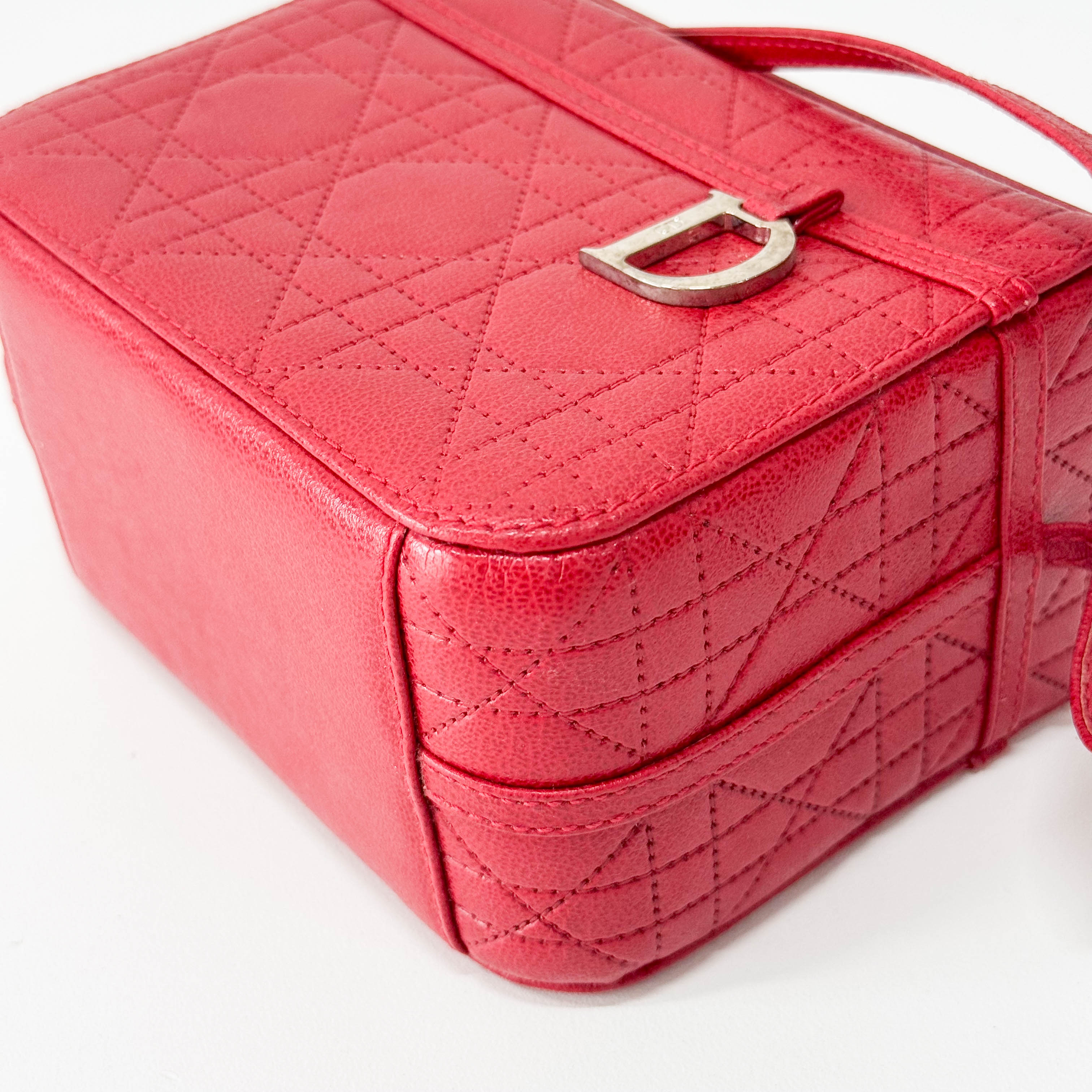 Vanity Mini Red Leather Handbag