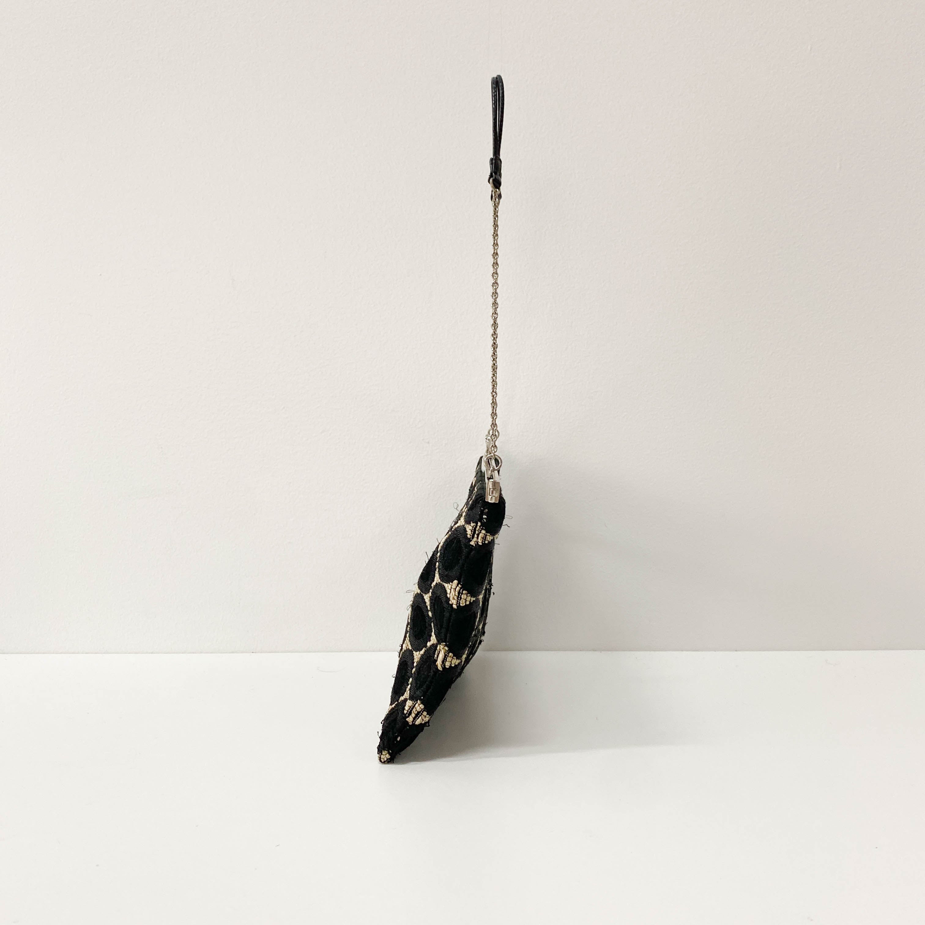 Circle Print Chain Shoulder Bag