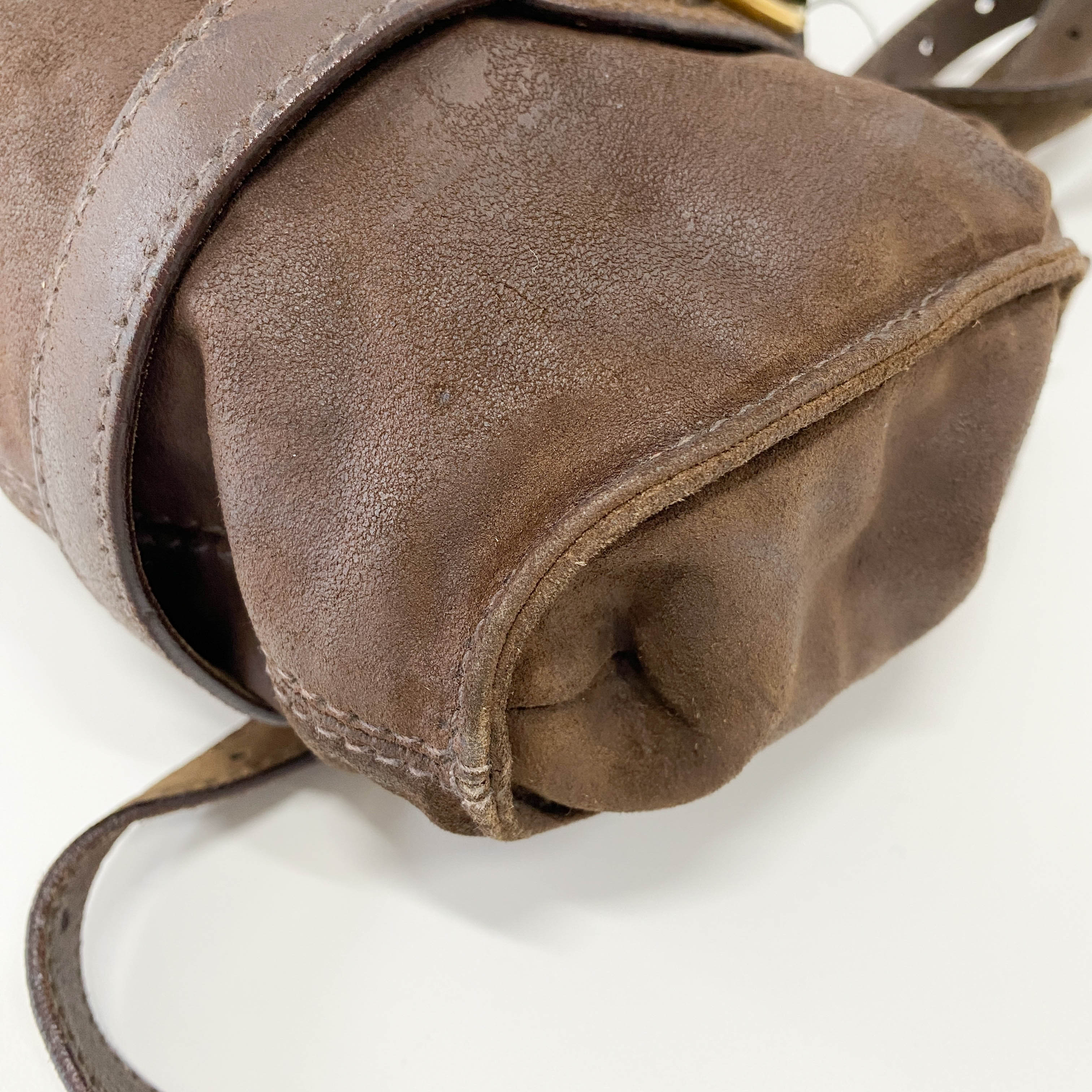 Brown Suede Shoulder Bag