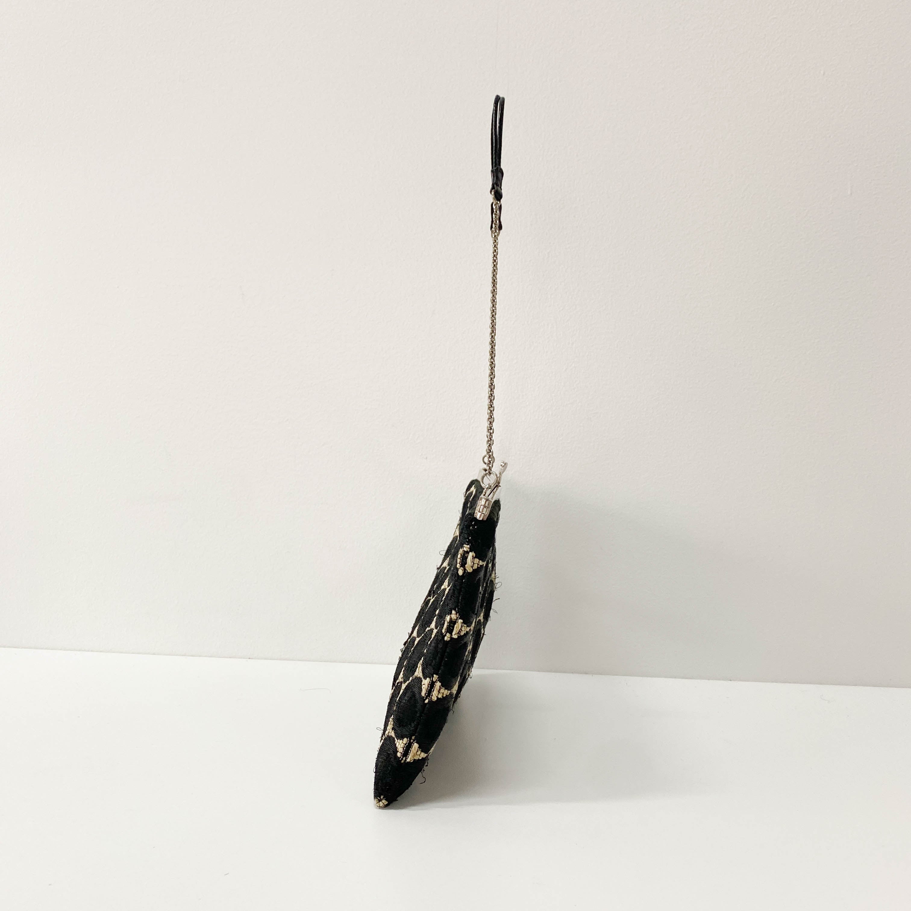 Circle Print Chain Shoulder Bag