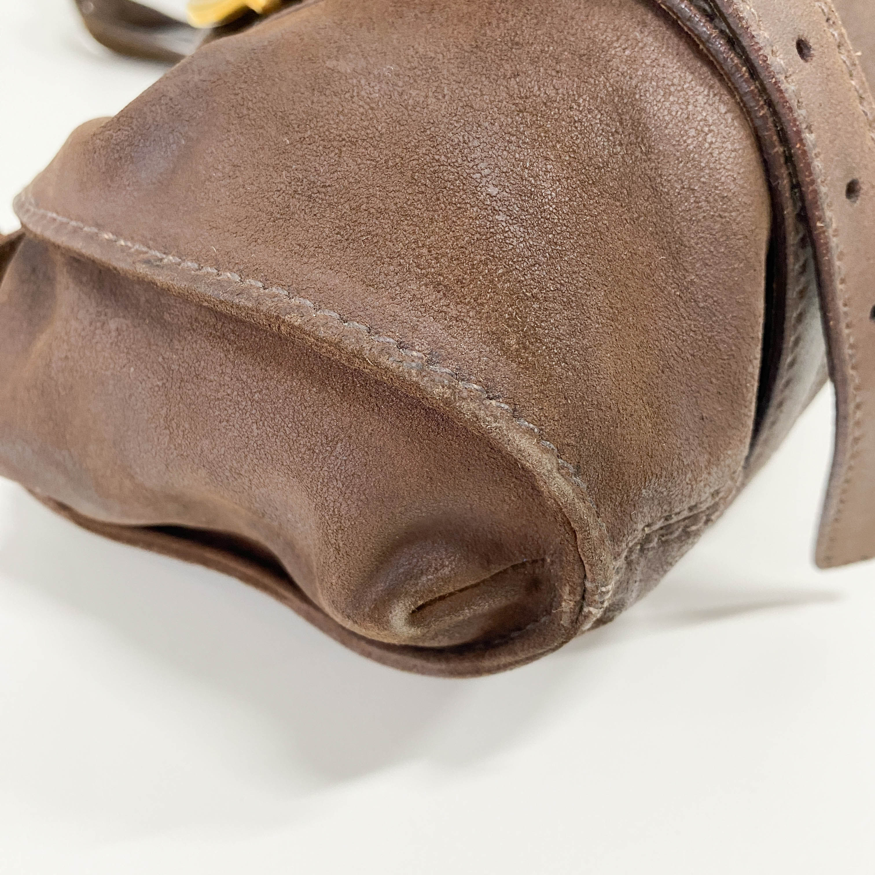 Brown Suede Shoulder Bag