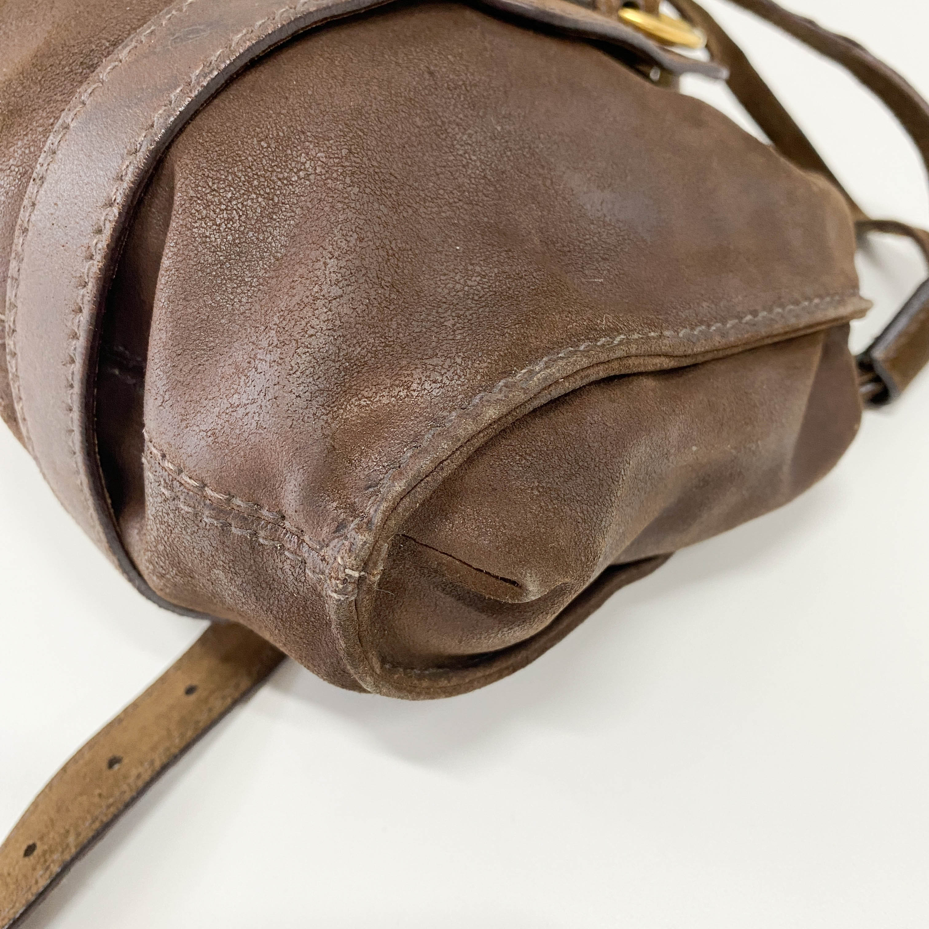 Brown Suede Shoulder Bag