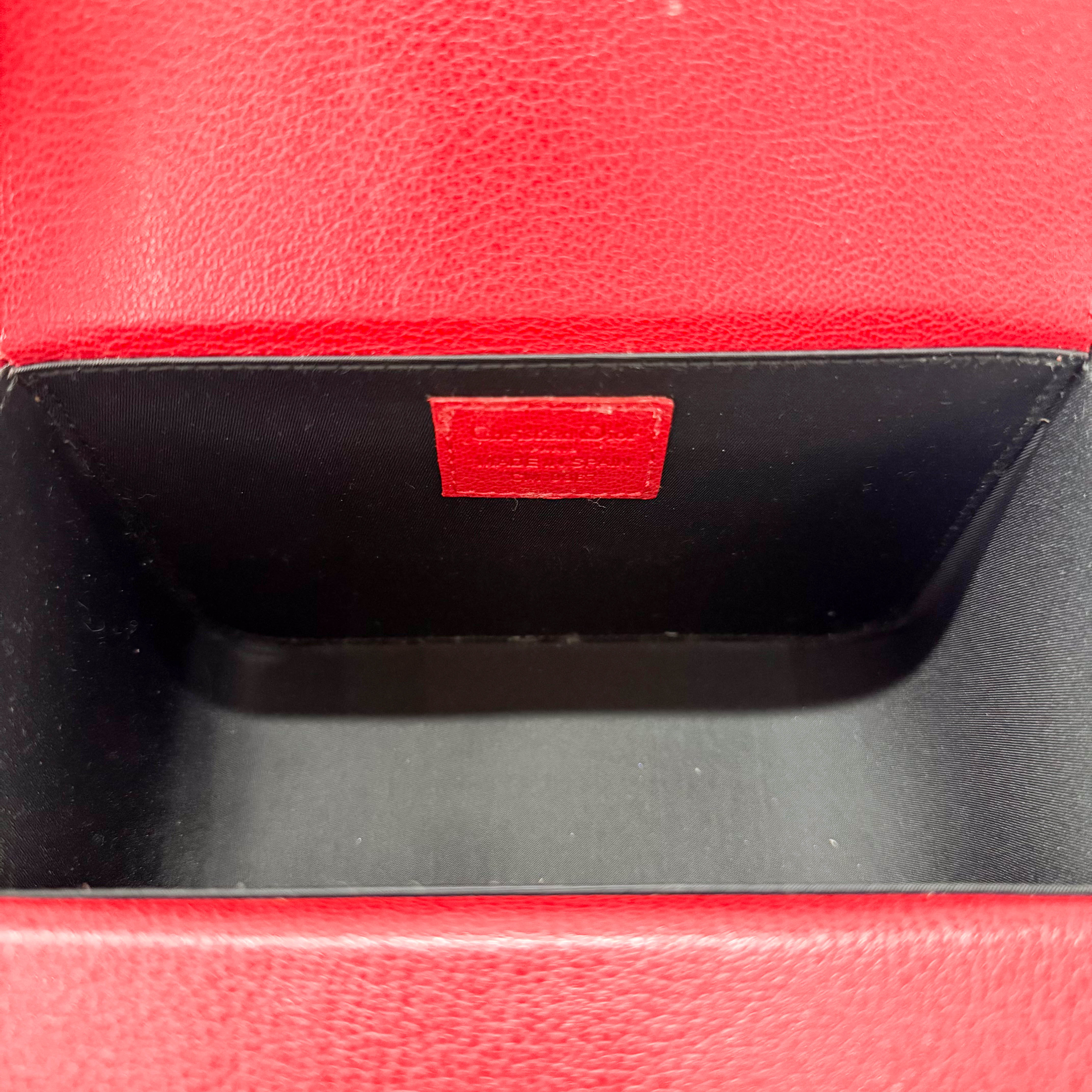 Vanity Mini Red Leather Handbag