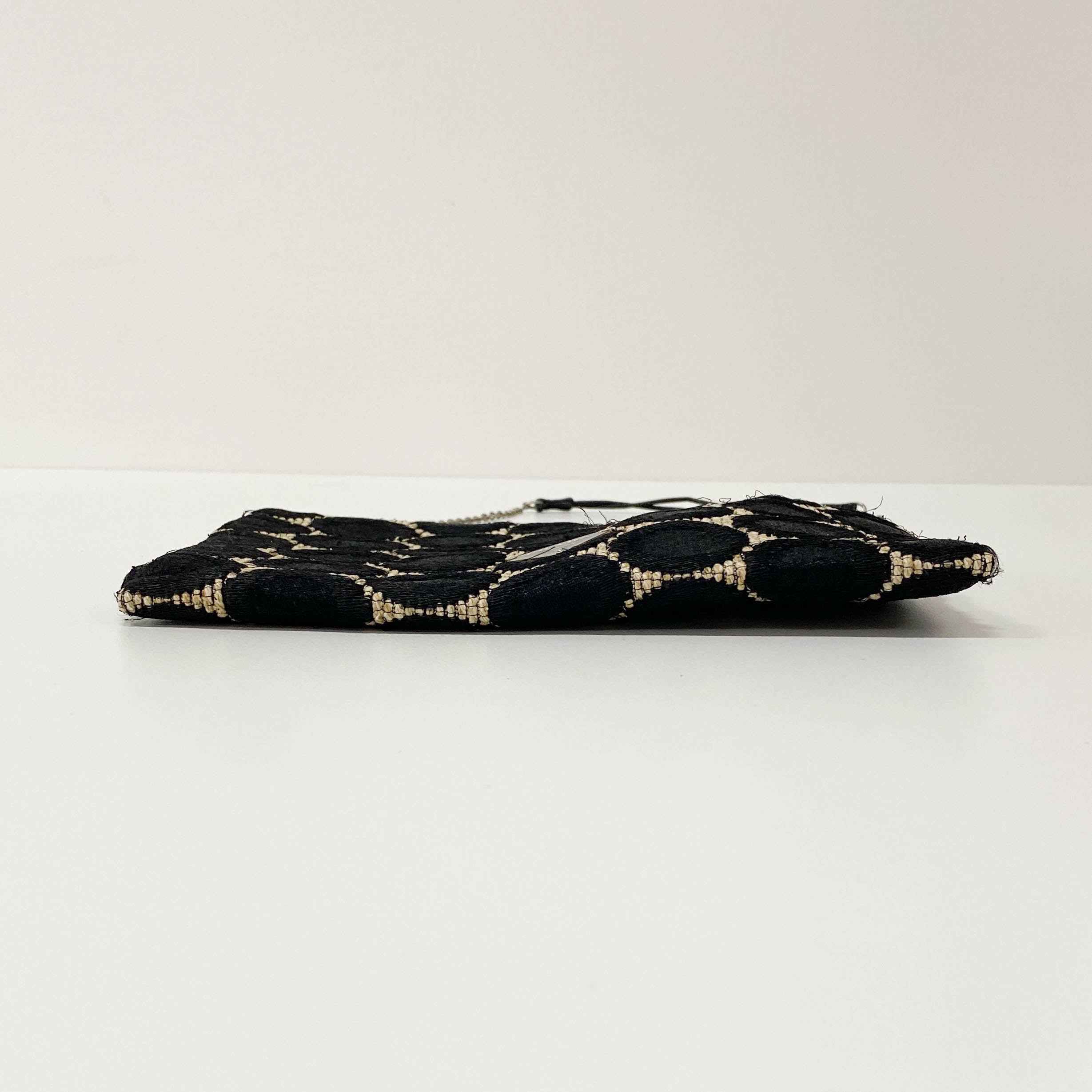 Circle Print Chain Shoulder Bag