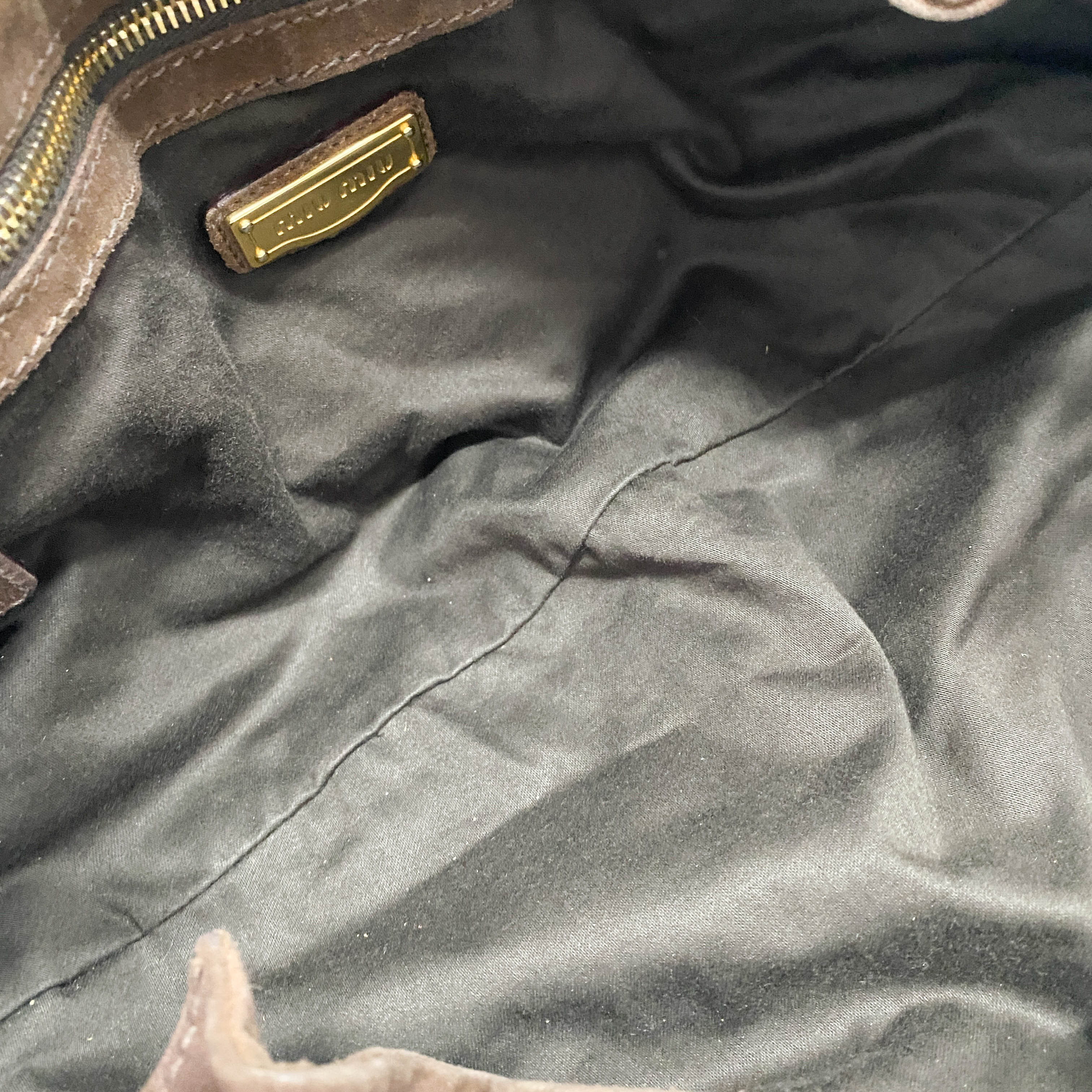 Brown Suede Shoulder Bag