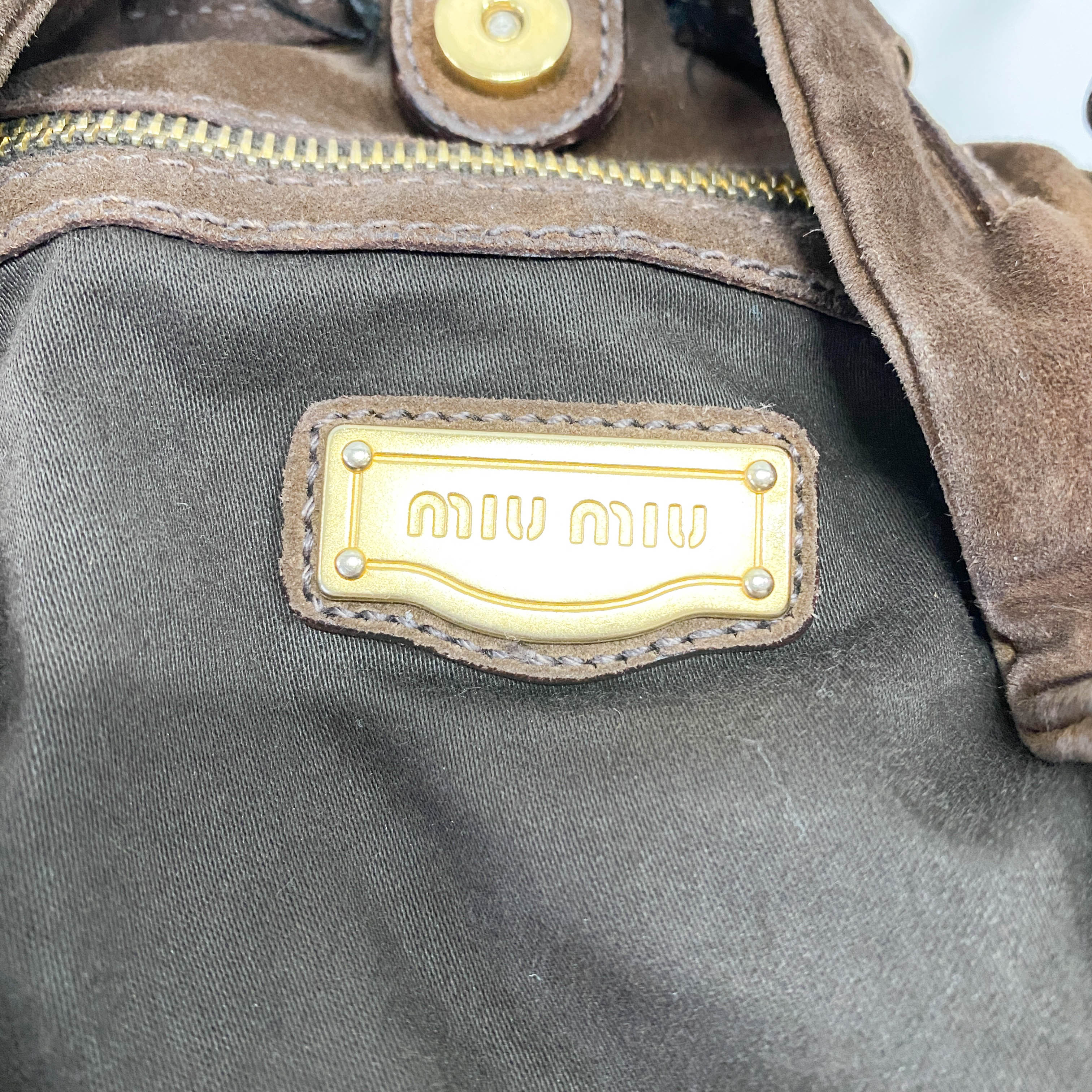 Brown Suede Shoulder Bag