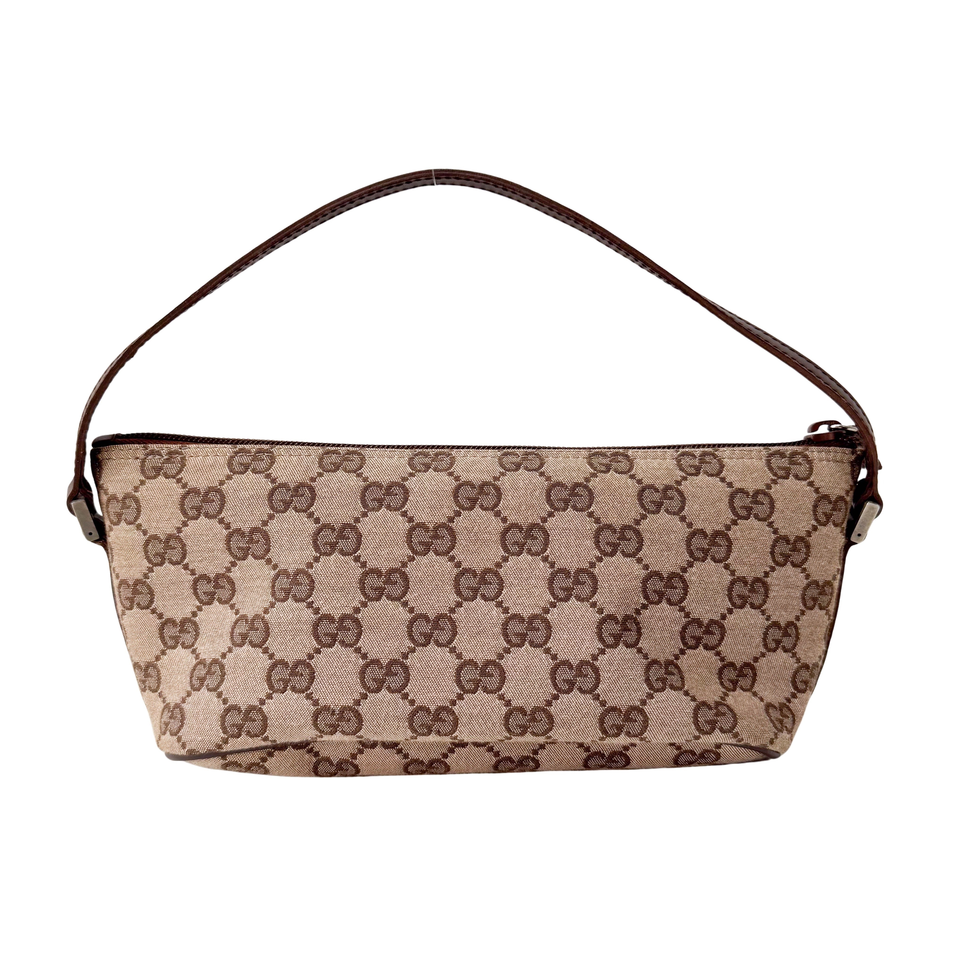 Boat Brown GG Canvas Pouch Shoulder Bag