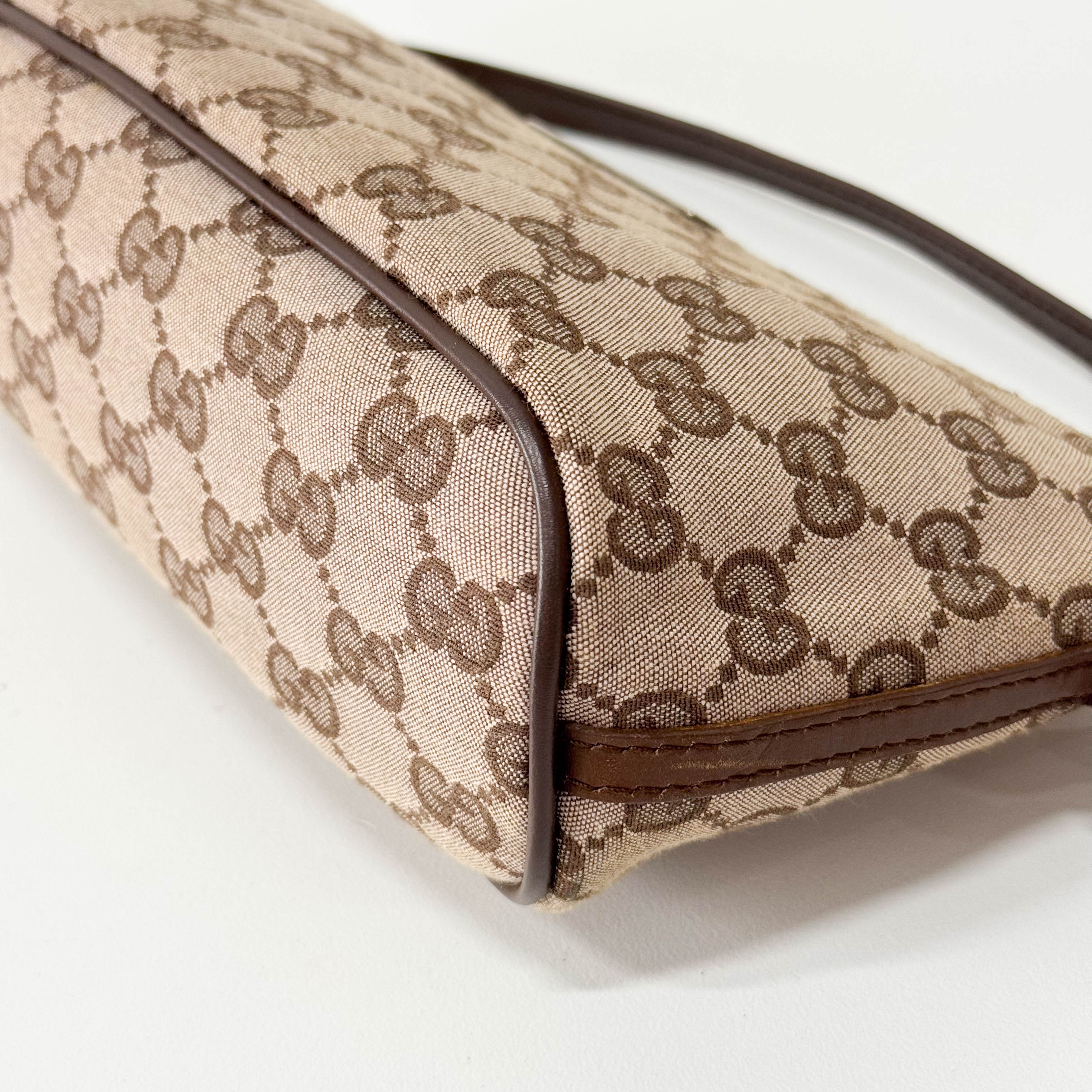 Boat Brown GG Canvas Pouch Shoulder Bag