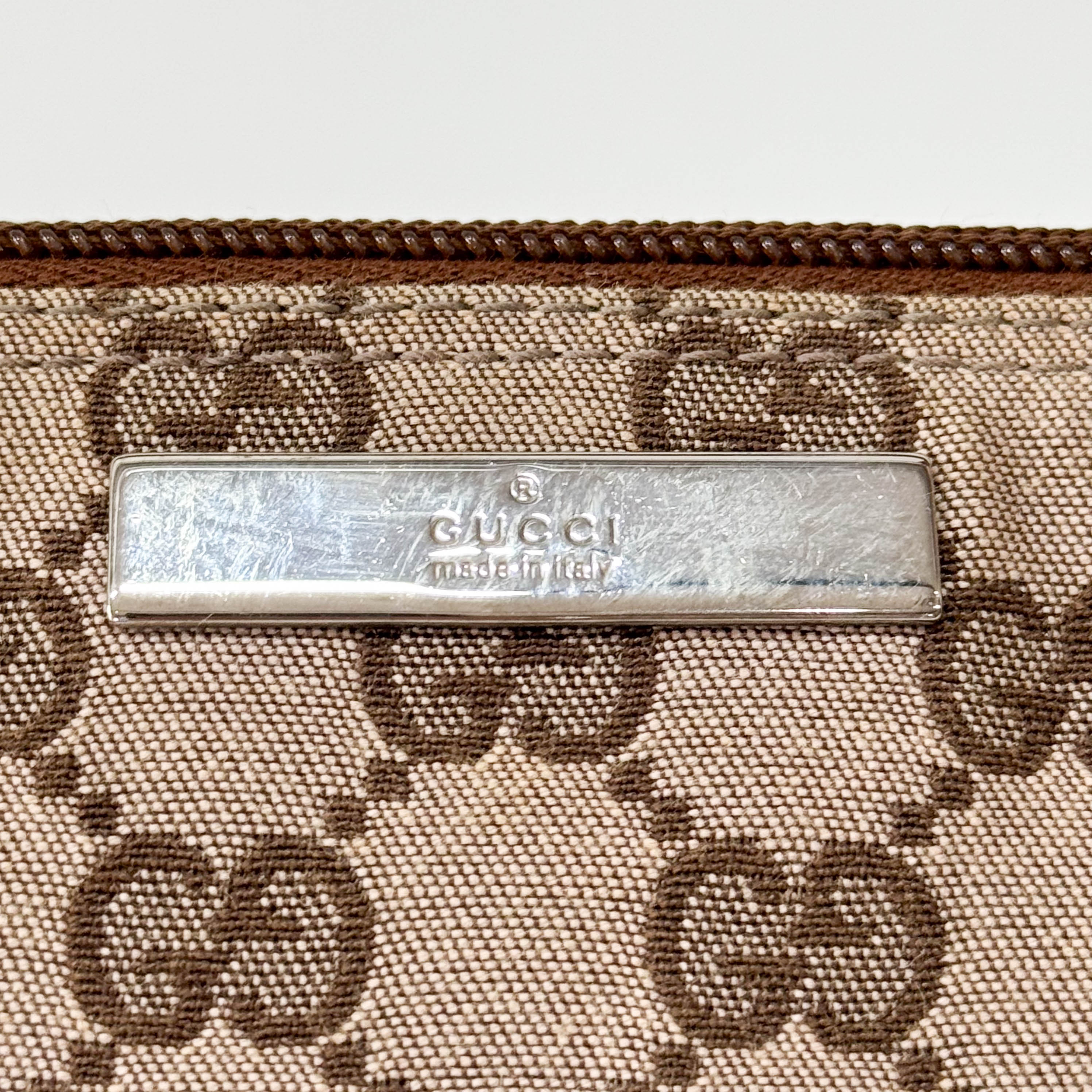 Boat Brown GG Canvas Pouch Shoulder Bag