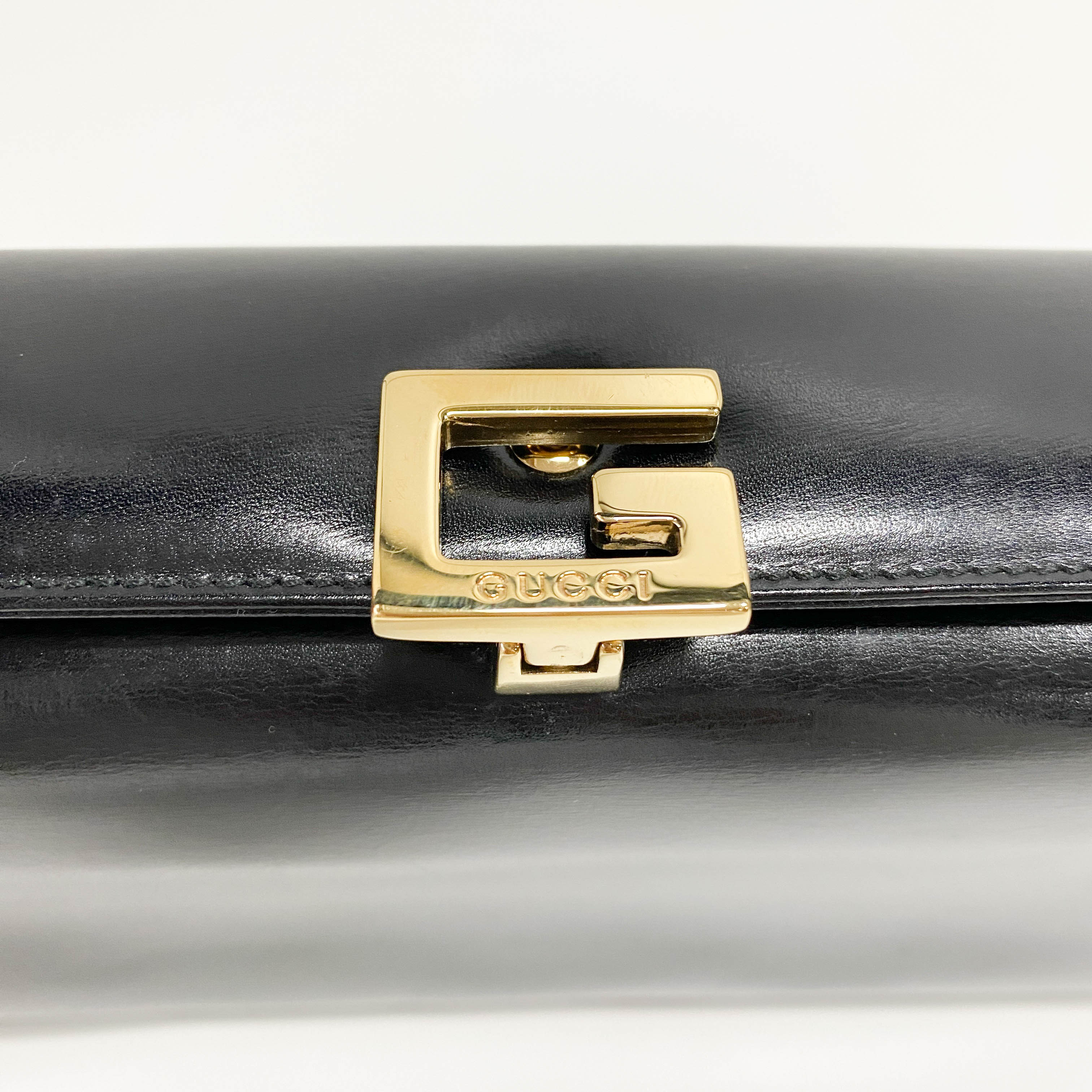 Black Leather Top Handle Bag