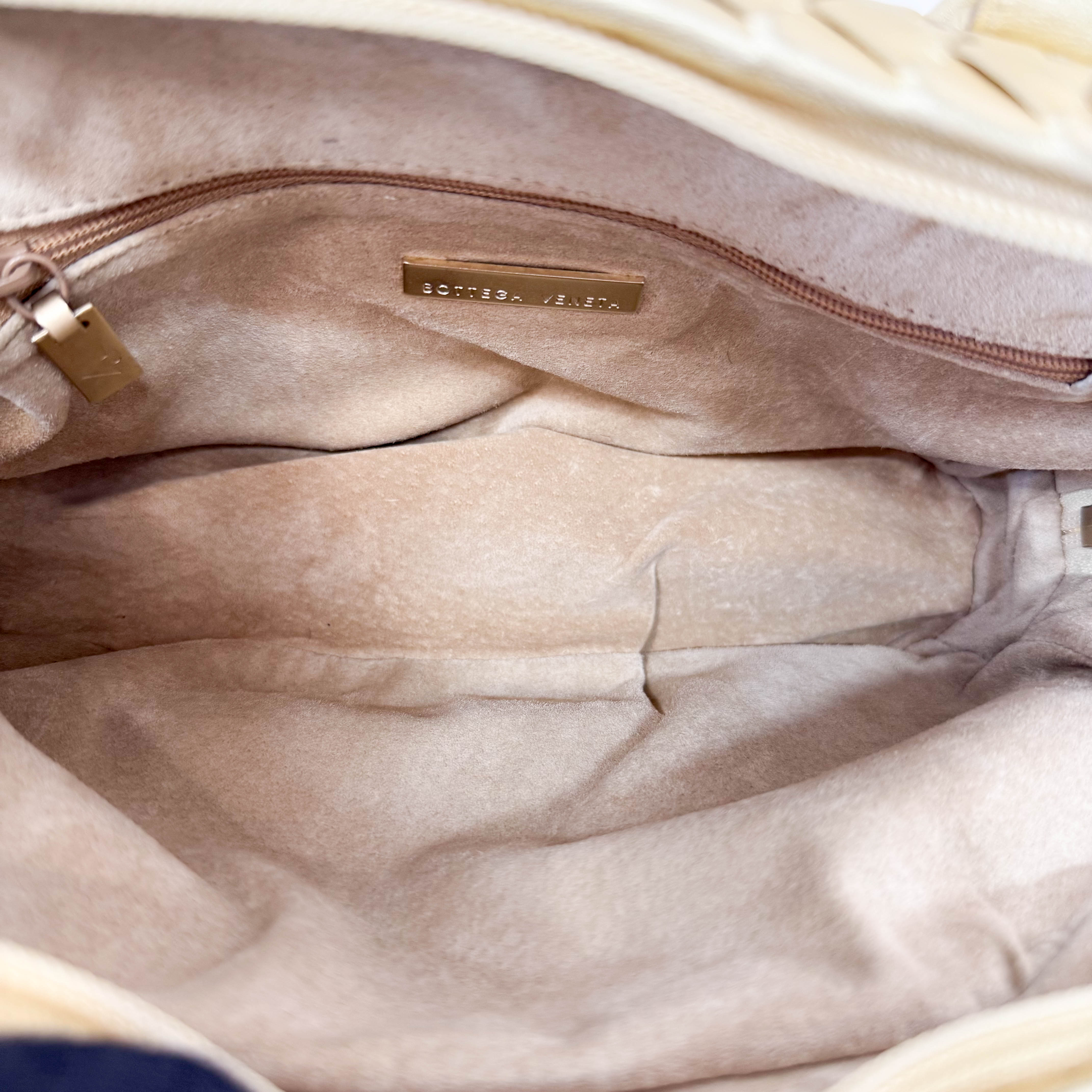 Small Golden Intrecciato Leather Handle bag