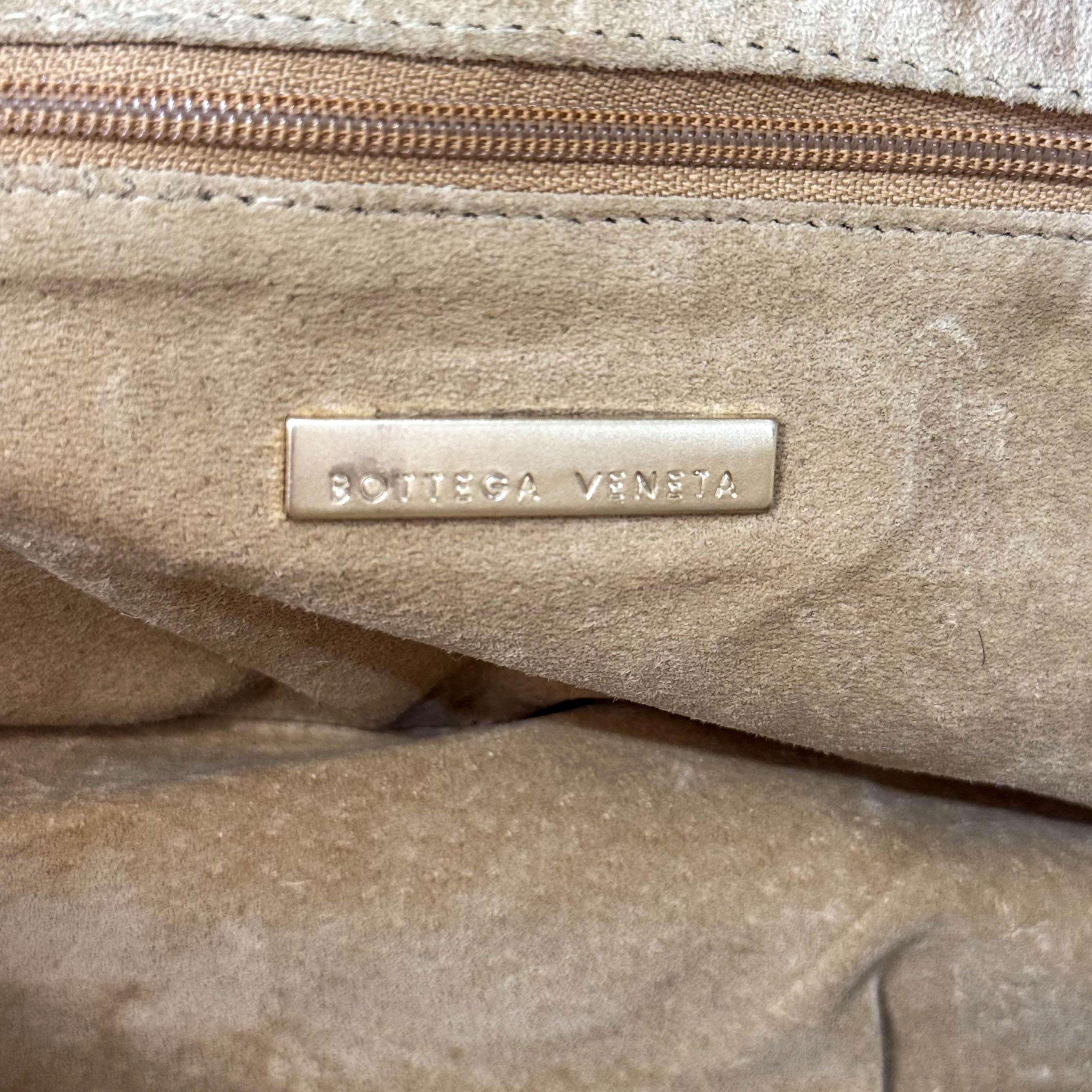 Small Golden Intrecciato Leather Handle bag