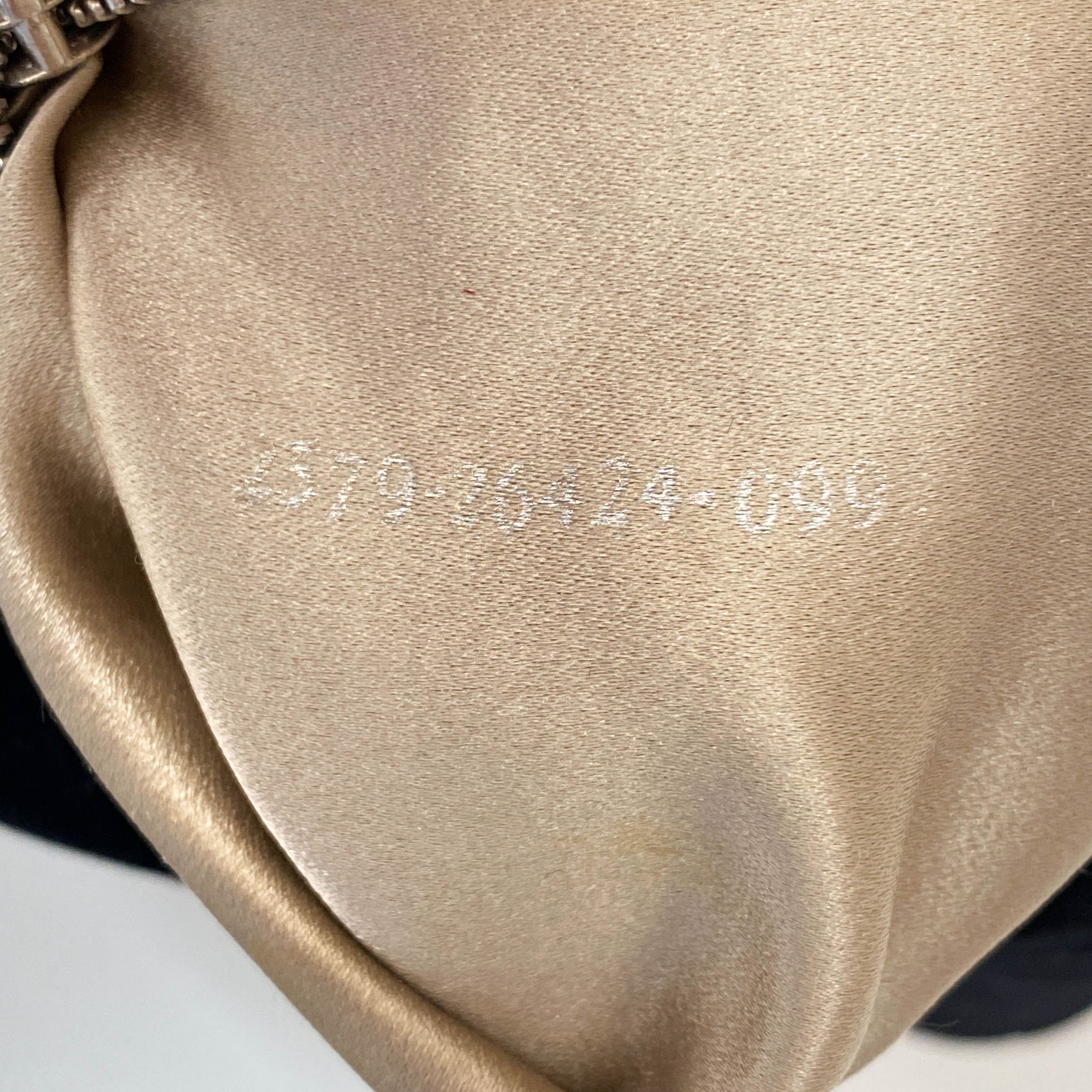 Baguette Velvet Black Rhinestone Hardware