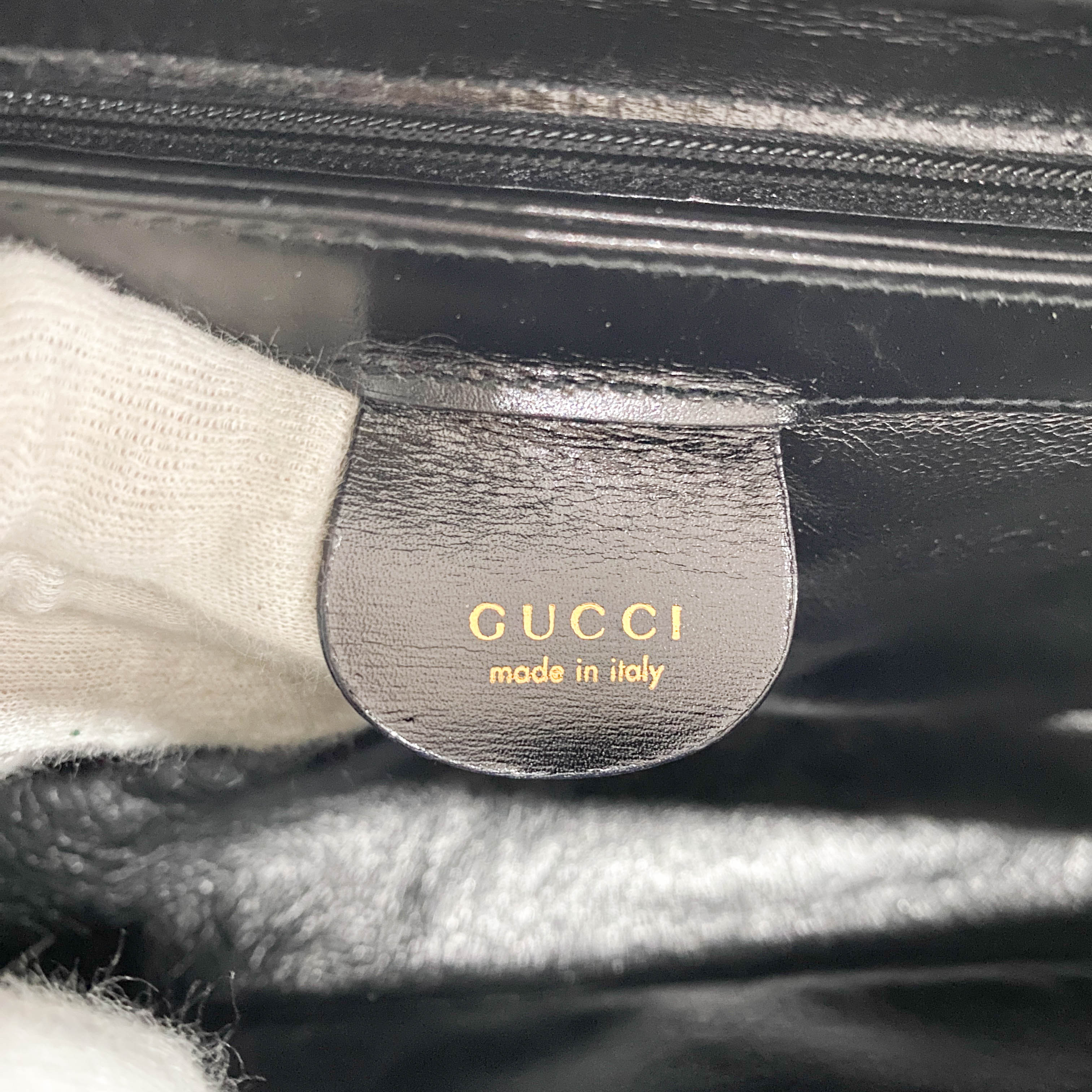 Black Leather Top Handle Bag