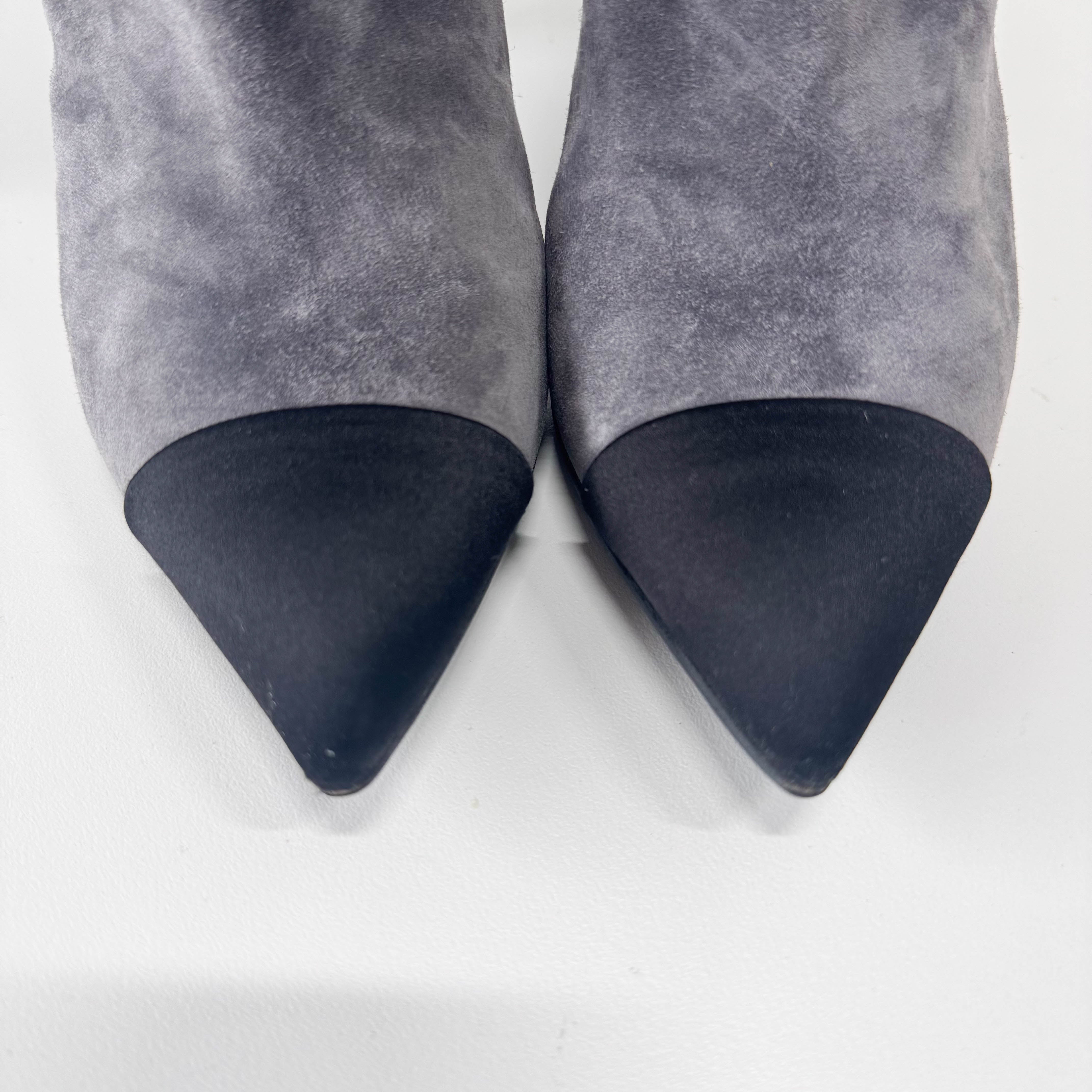 Medium Grey Suede Boots