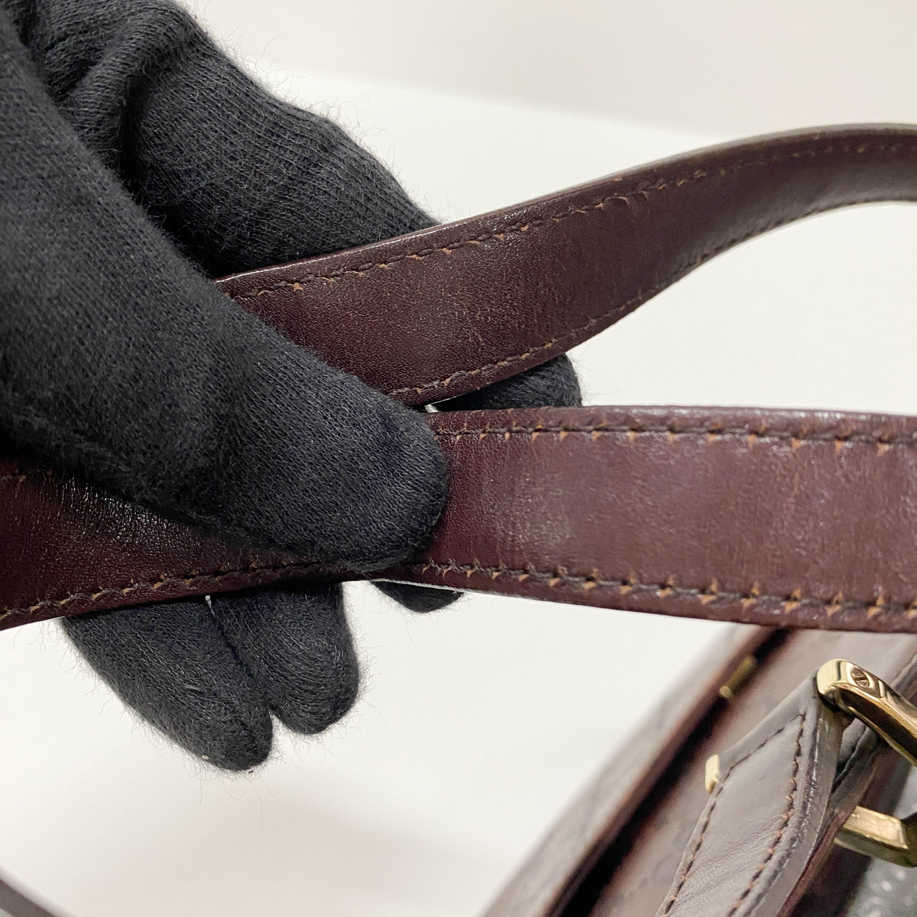 Guccisima Brown Leather Horsebit Shoulder Bag