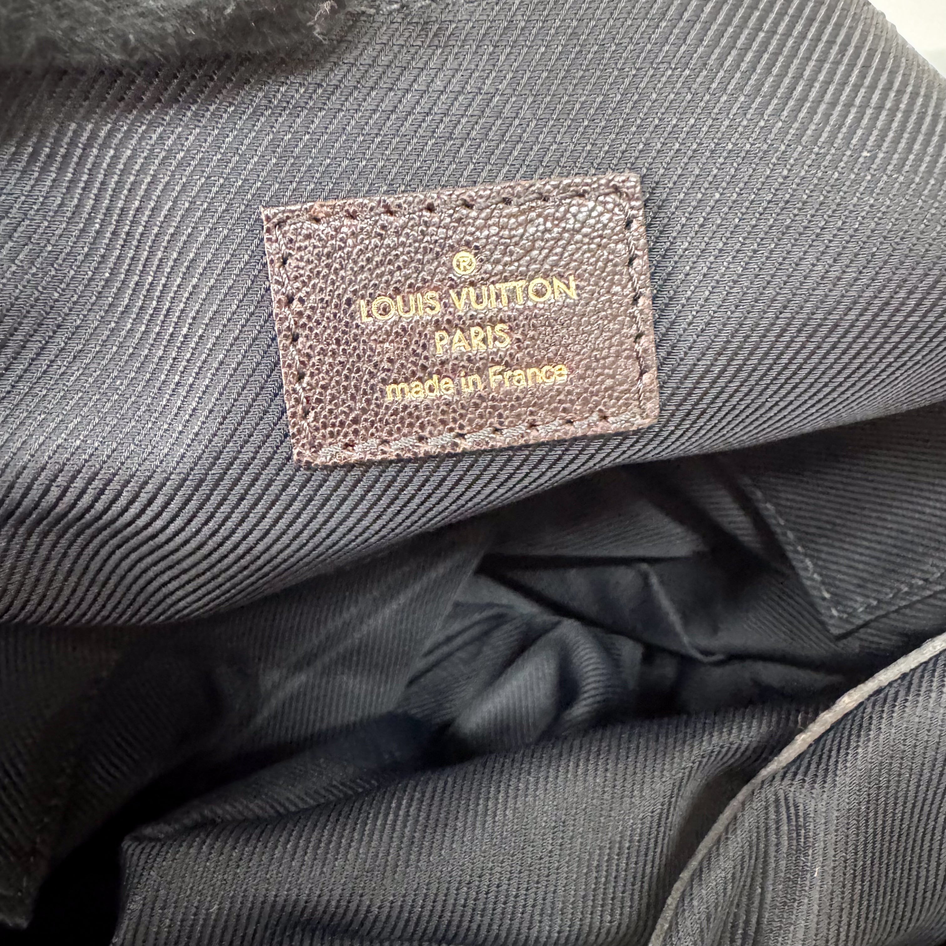 Irene Monogram Brown Suede Shoulder Bag