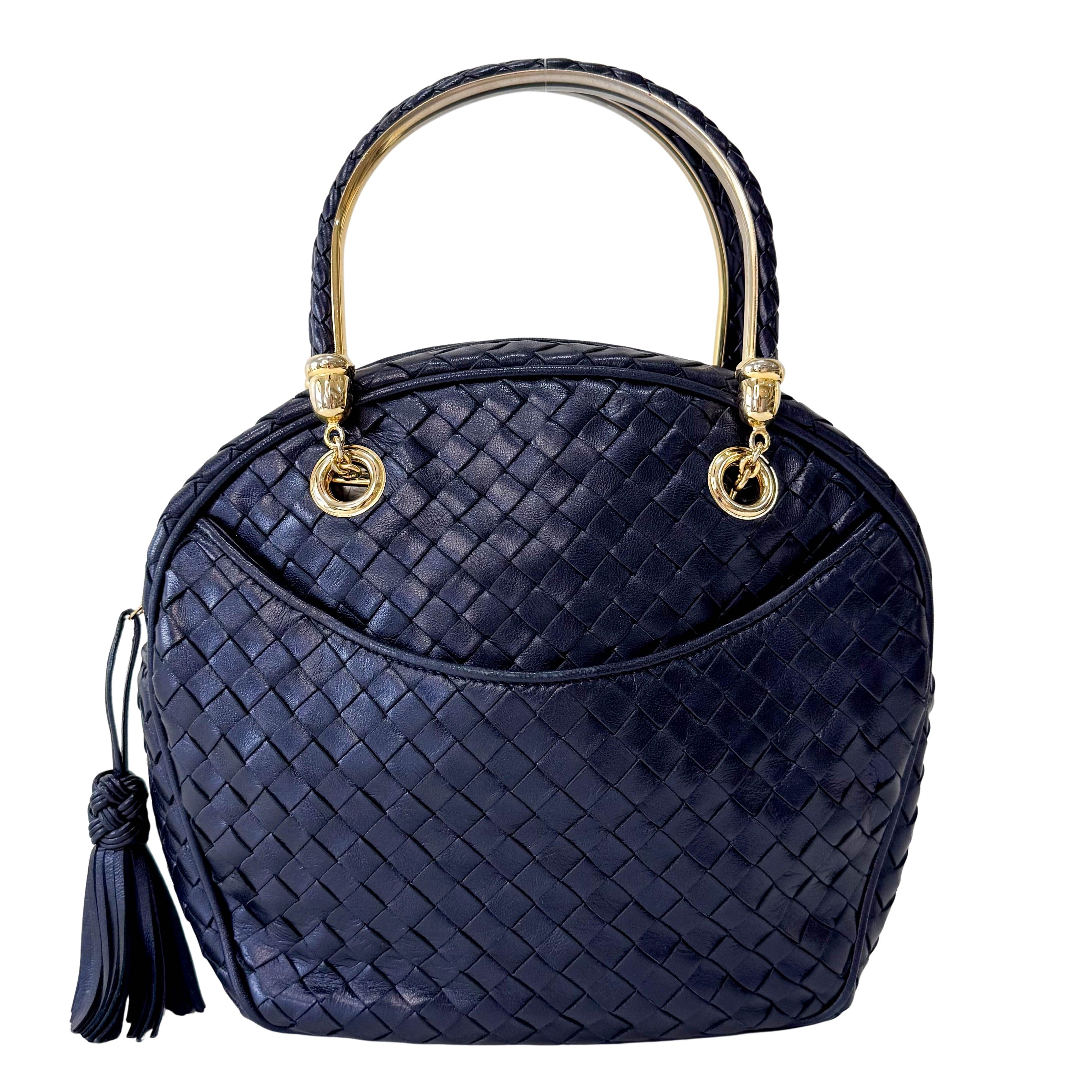 Intrecciato Round Handle Bag