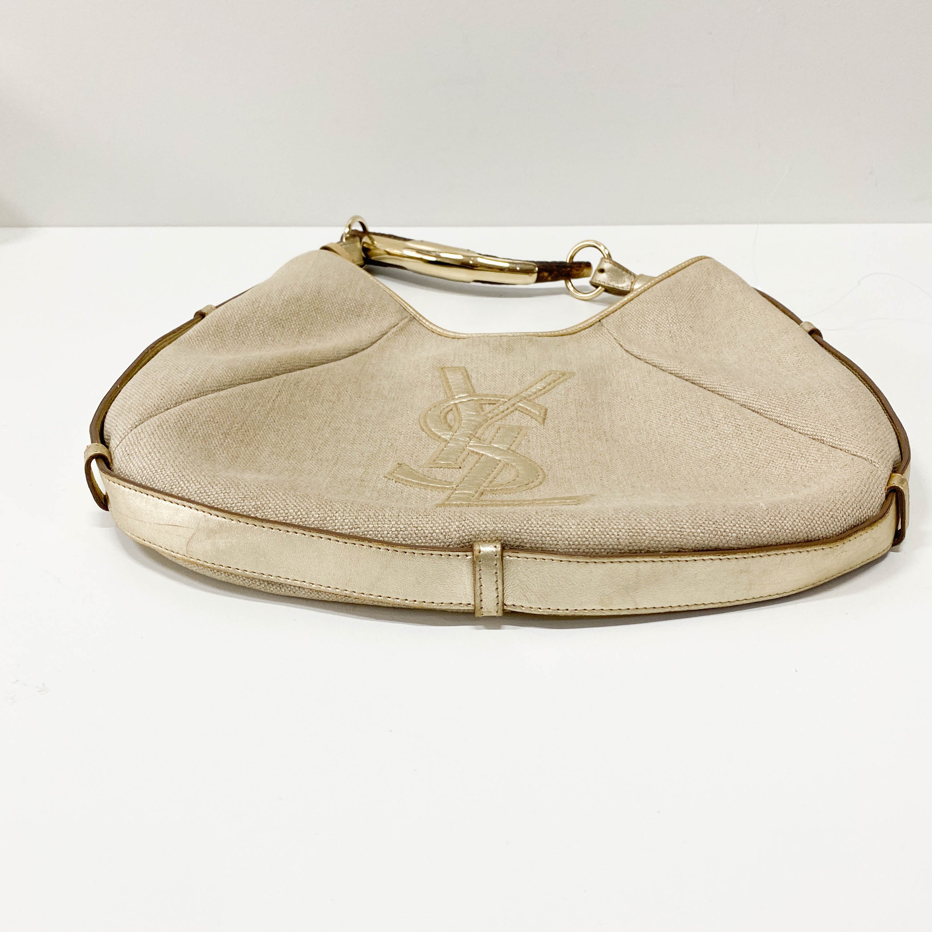 Mombasa Beige Canvas Shoulder Bag